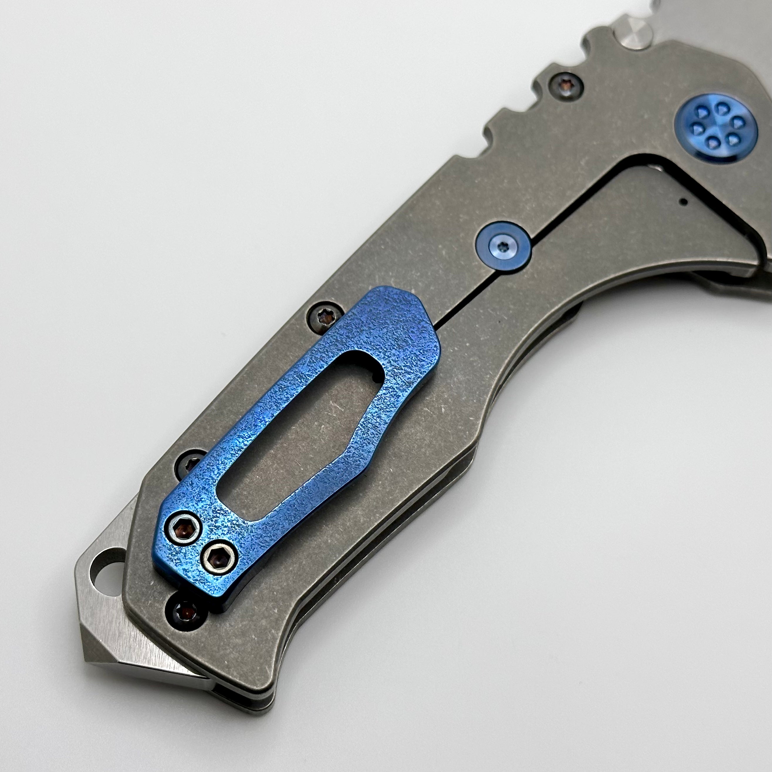 Medford Knife Praetorian T Drop Point - Premium Tactical Blade with Blue Hardware