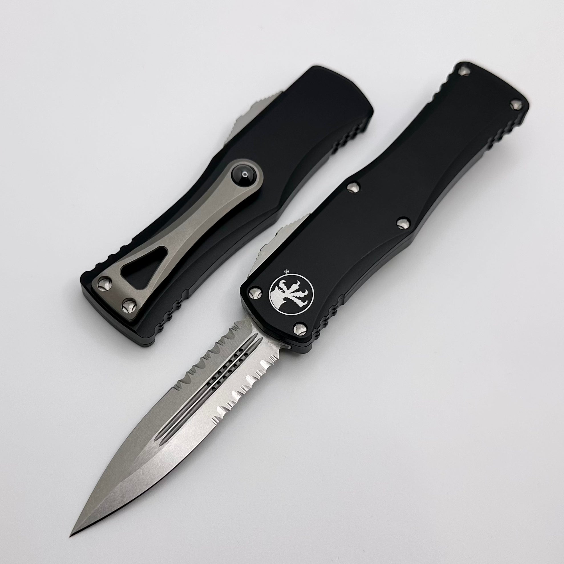 Microtech Hera Ultimate Double Edge Tactical Knife - Stonewash & Black Finish