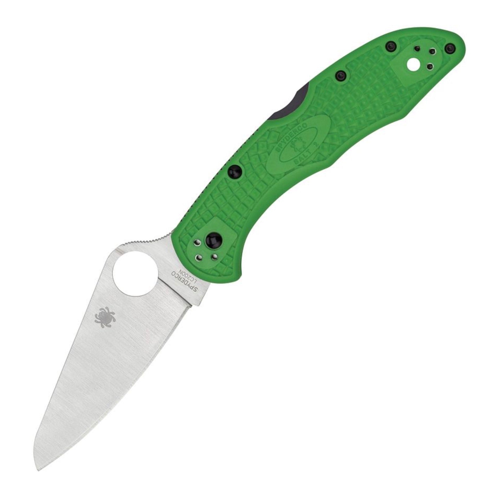 Premium Spyderco Salt 2 Ultimate EDC Knife - Green FRN & Black LC200N