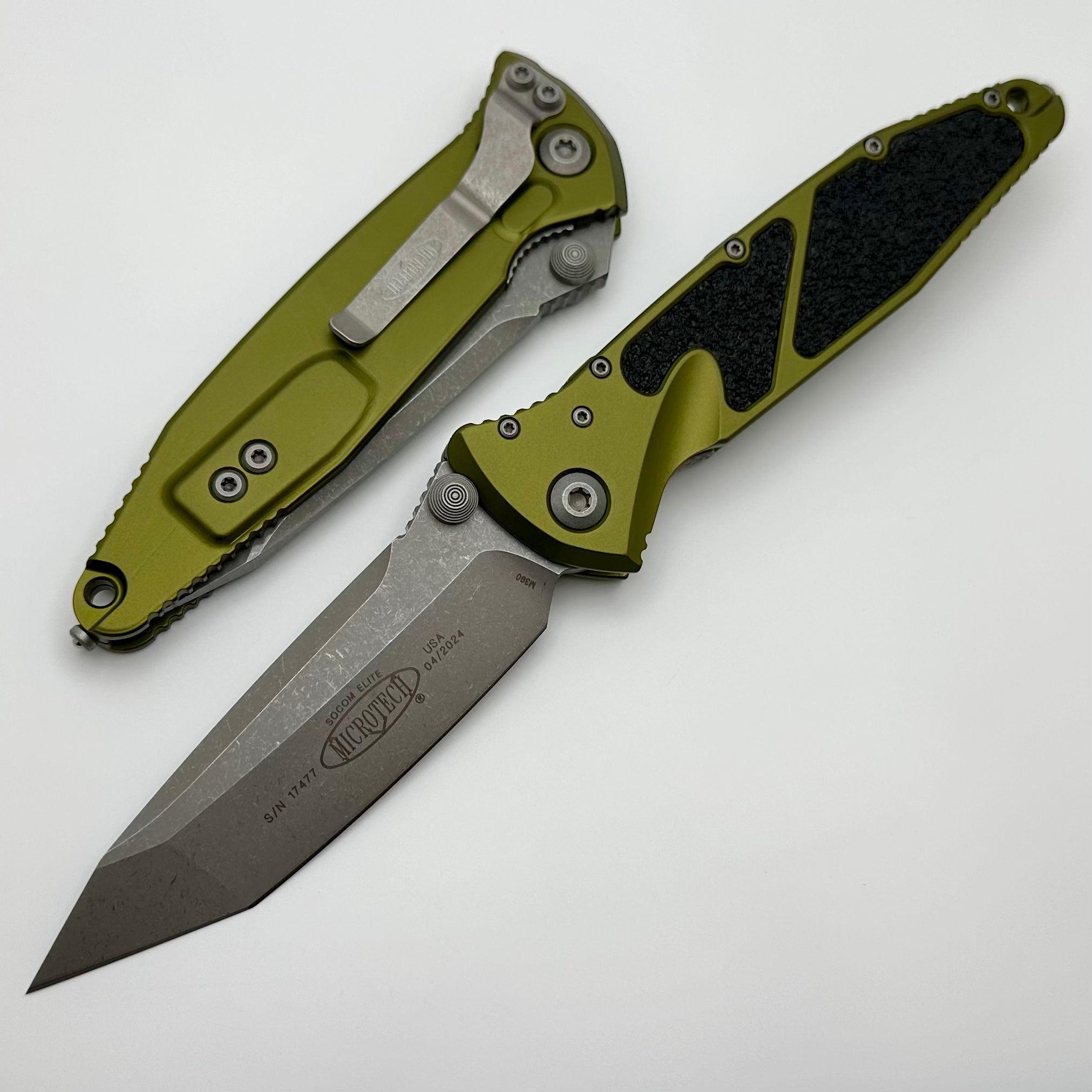 Microtech Socom Elite Tanto Manual/Auto OD Green Apocalyptic Tactical Knife