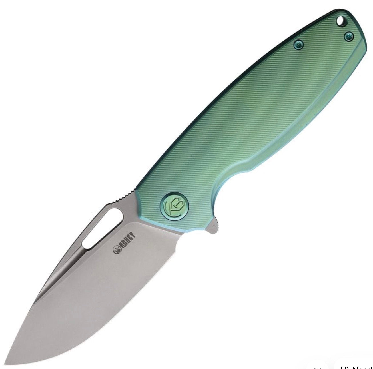 Kubey Tityus Premium Folding Knife – Green Titanium Handle & 14C28N Blade | Ultimate EDC Companion