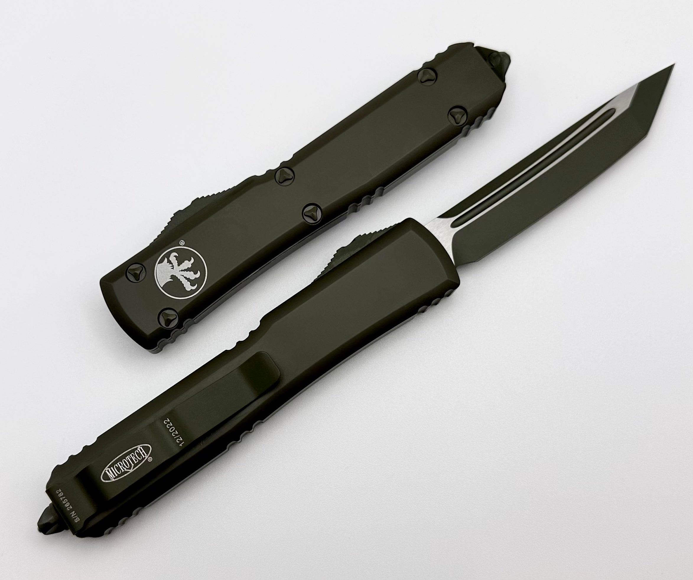 Premium Microtech Ultratech Tanto Knife - OD Green Cerakote Finish