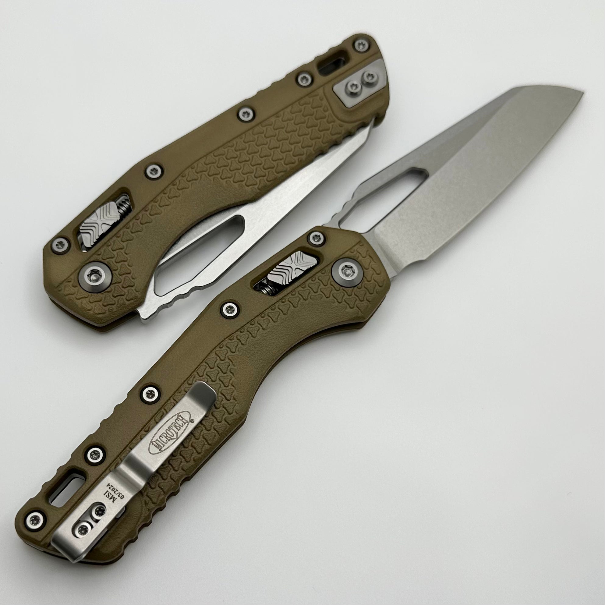 Microtech MSI RAM LOK Folding Knife - Premium M390MK Steel & Dark Earth Polymer Handle