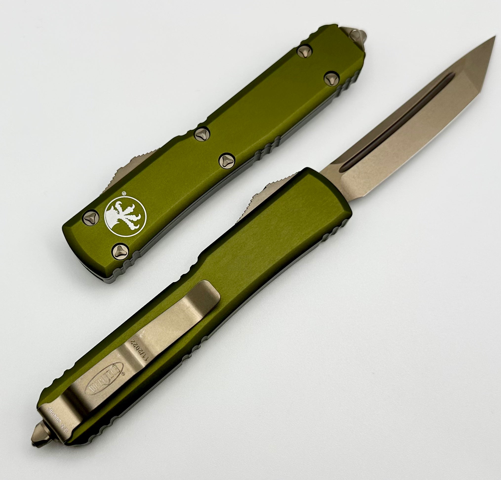 Premium Microtech Ultratech Tanto Knife - Bronze & OD Green | Ultimate EDC Upgrade