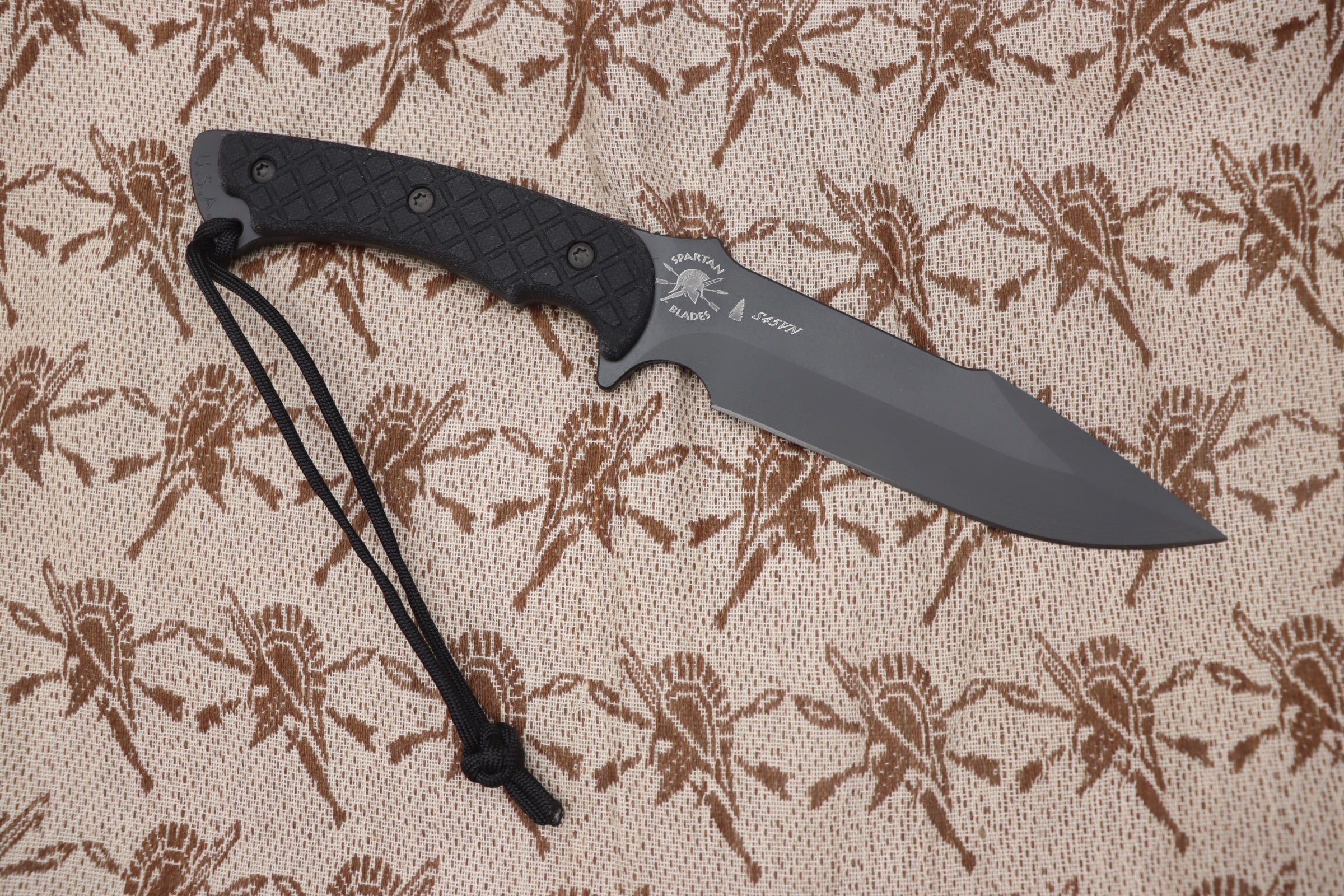 Spartan Blades Horkos Black - Premium Combat Knife with Black Micarta Handles