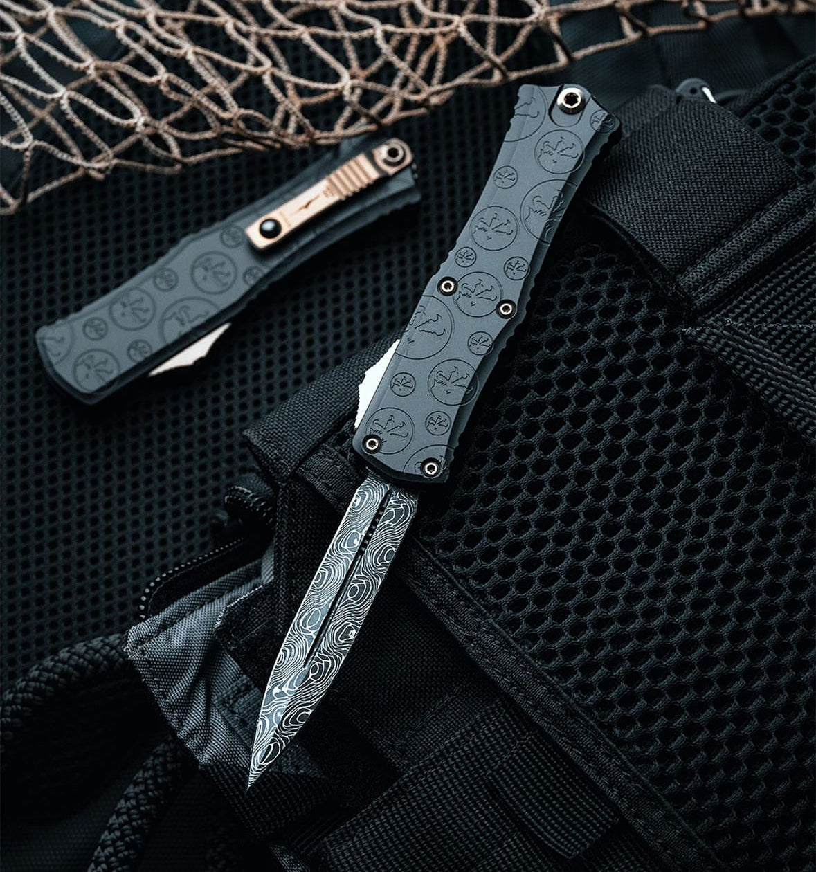 Microtech Hera II Mini Damascus D/E Signature Series - Ultimate Precision EDC Knife