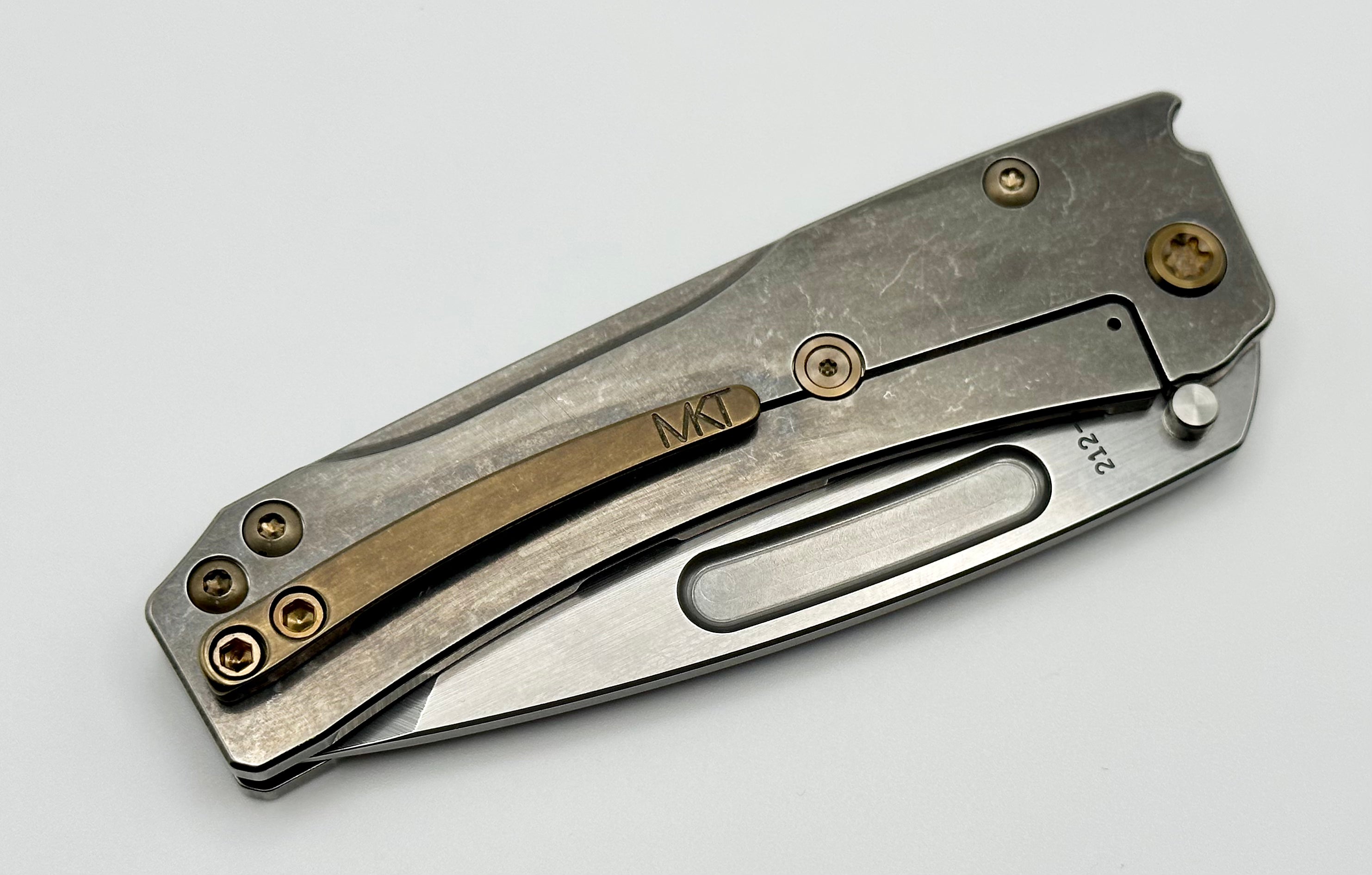 Medford Slim Midi Tanto EDC Knife - Premium S45VN Blade & Art Nouveau Bronze Handles