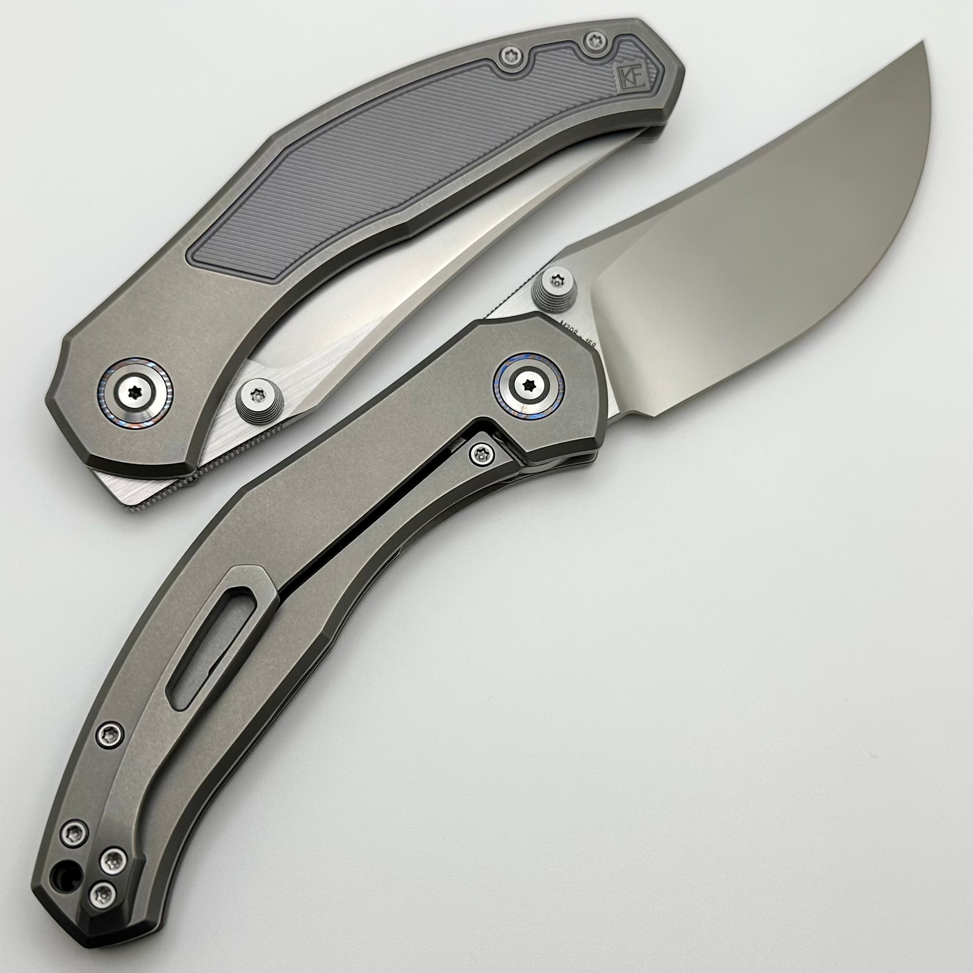 Premium CKF Blava Titanium Folding Knife with M398 Blade