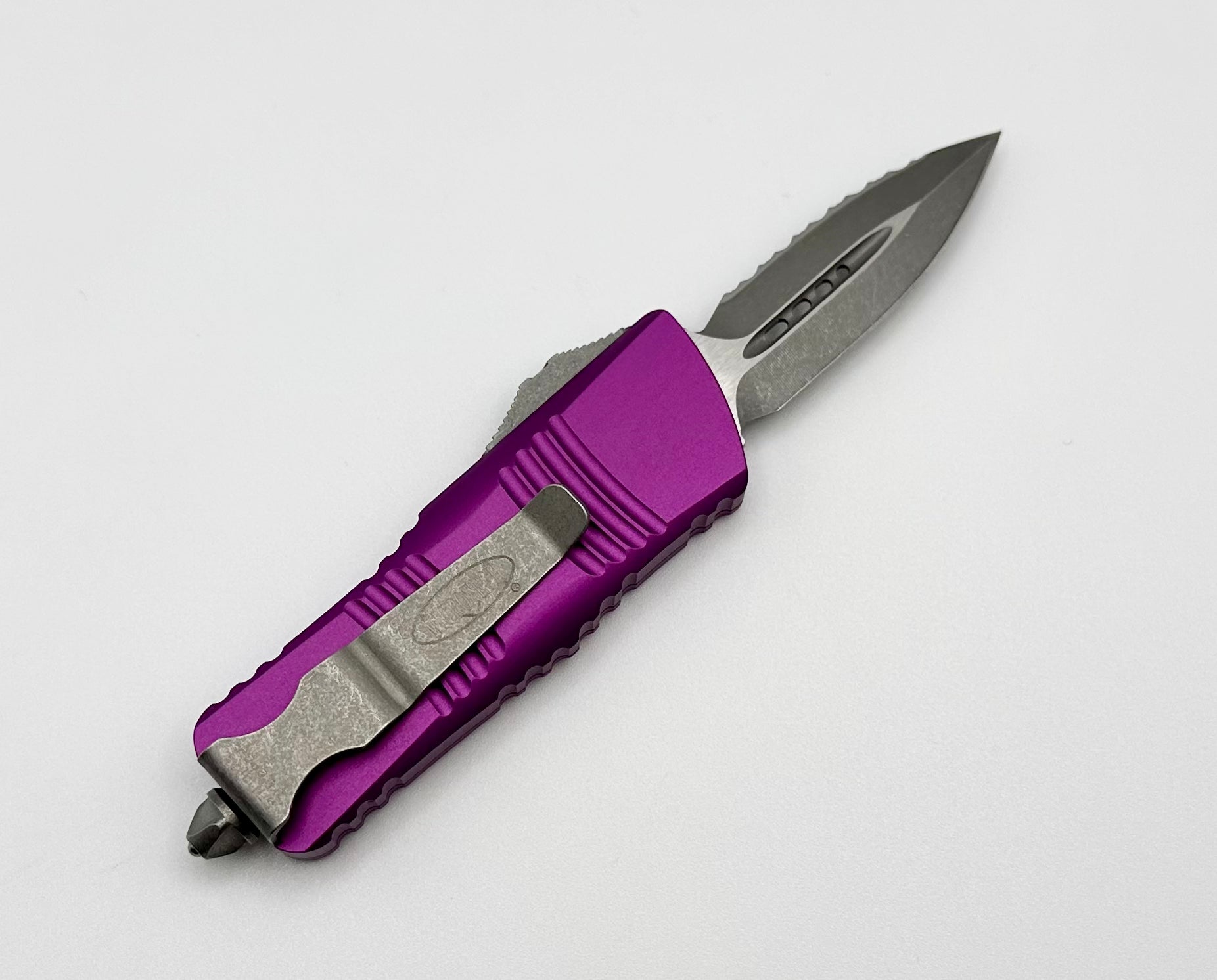 Premium Microtech Troodon Mini Apocalyptic Violet OTF Knife