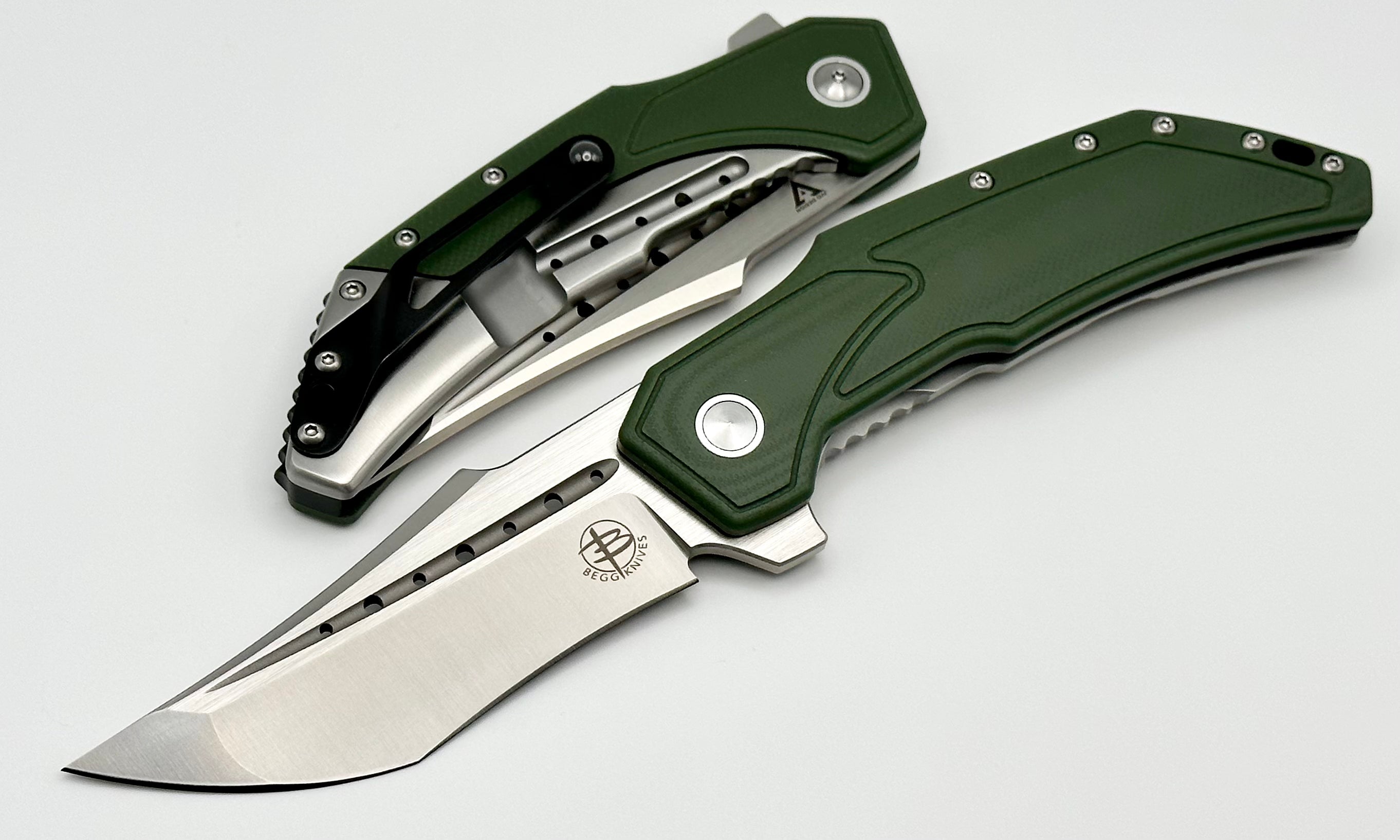 Begg Knives Astio OD G-10 & D2 BG007 - Premium Tactical Folding Knife