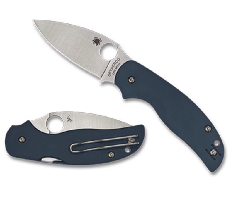 Premium Spyderco Sage 5 Cobalt Blue Folding Knife with CPM-SPY27 Steel