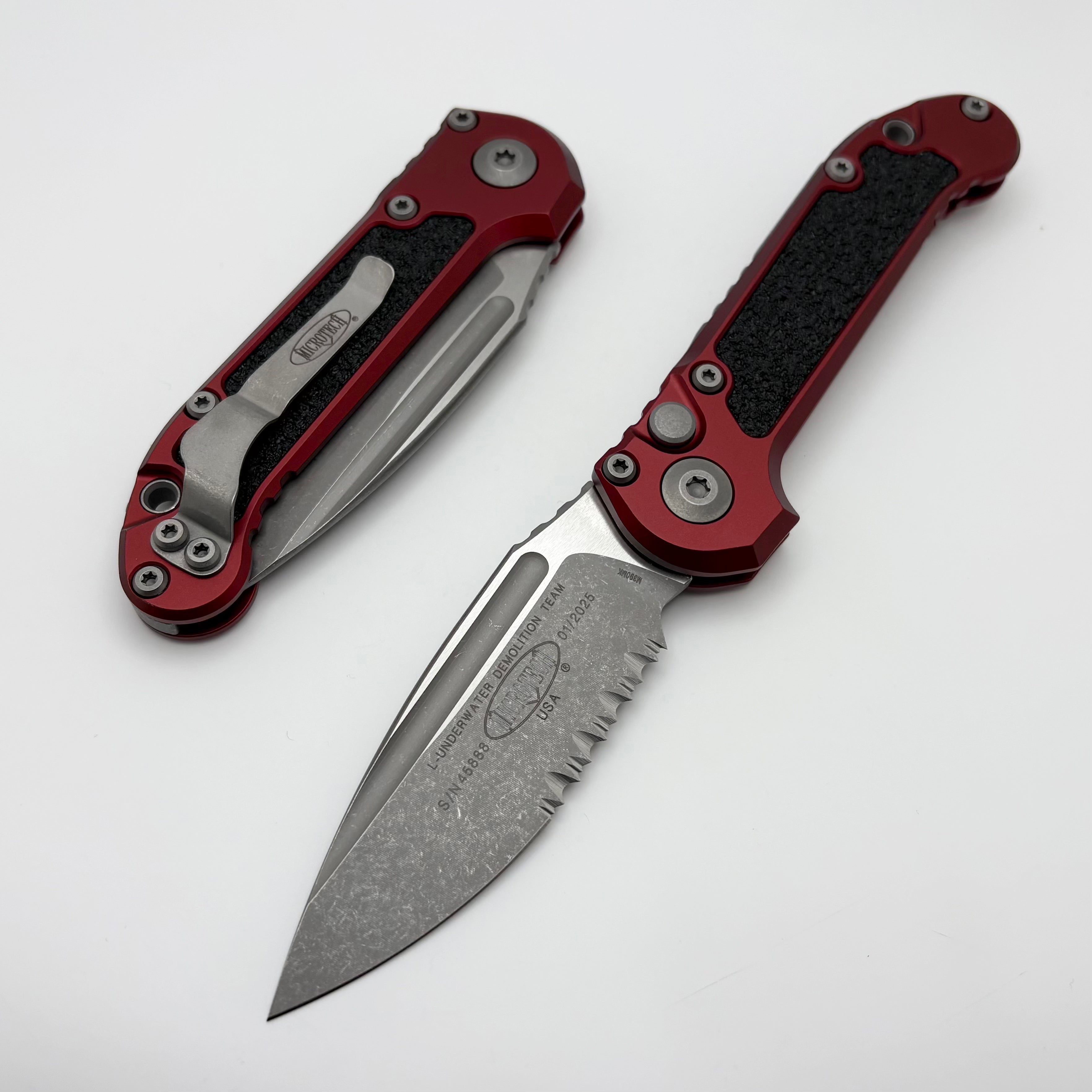 Microtech LUDT Gen III Apocalyptic Tactical Knife - Premium Merlot Handle