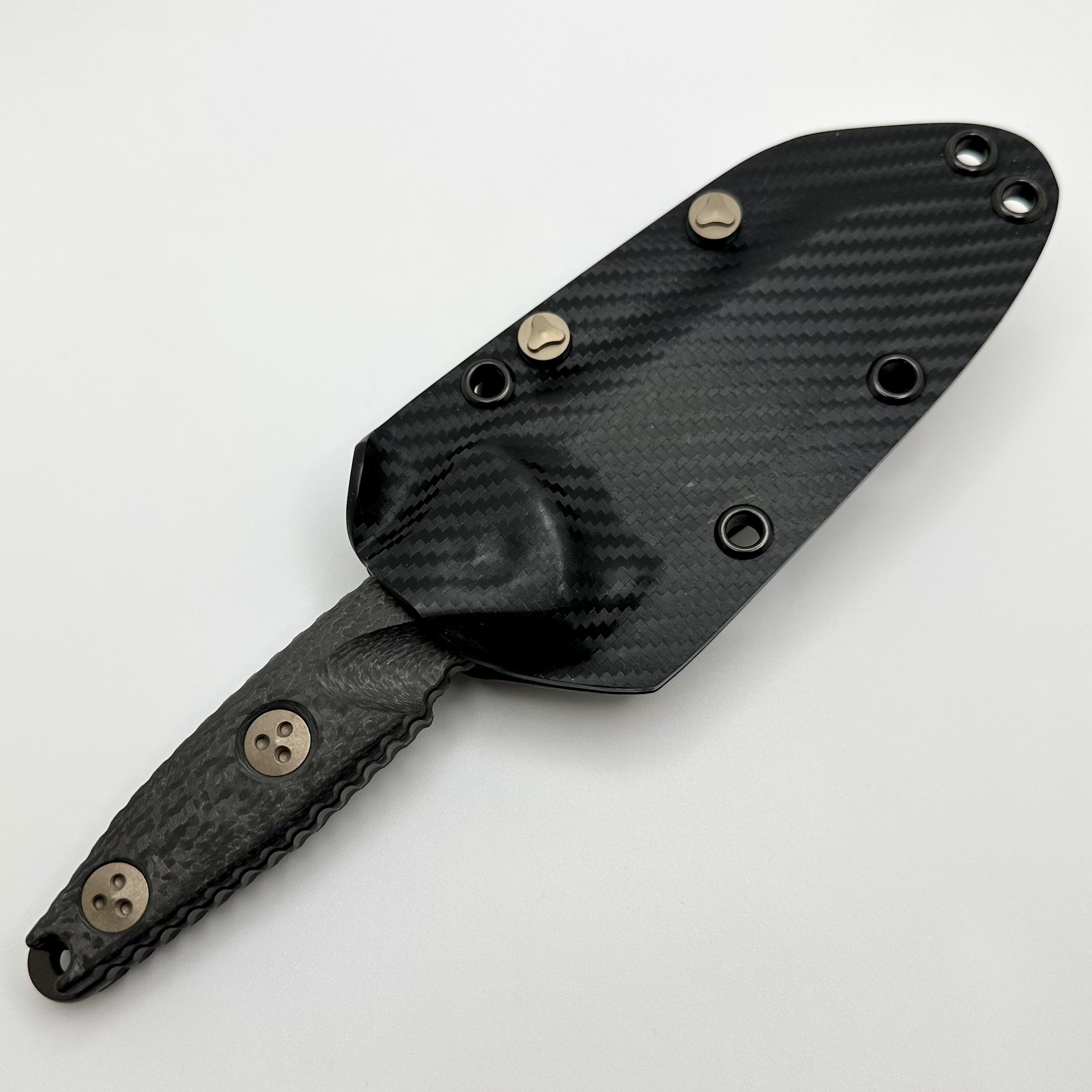 Microtech Socom Alpha Mini Warcom Tactical Knife - DLC & Carbon Fiber Edition