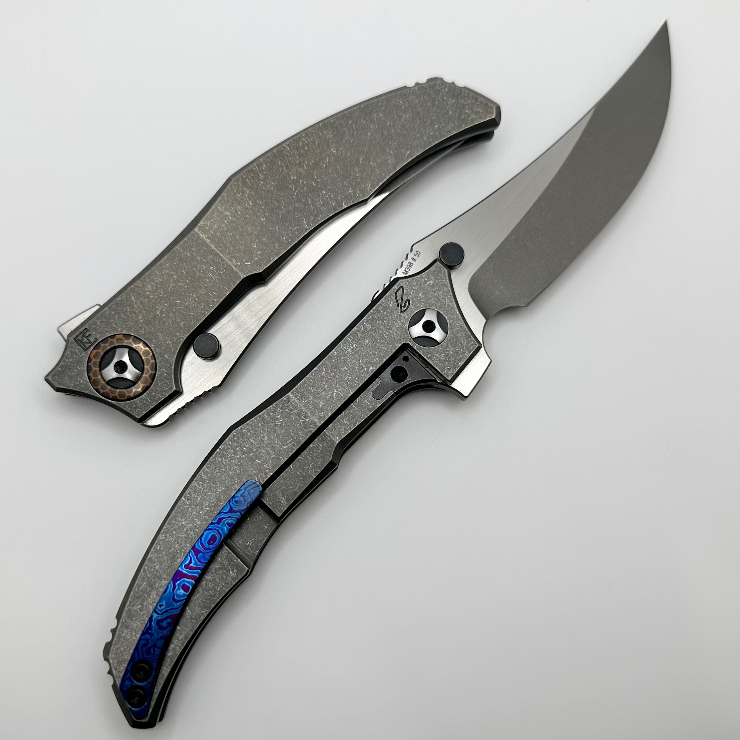 Premium Titanium Persian Knife with Superconductor Collar & M398 Blade