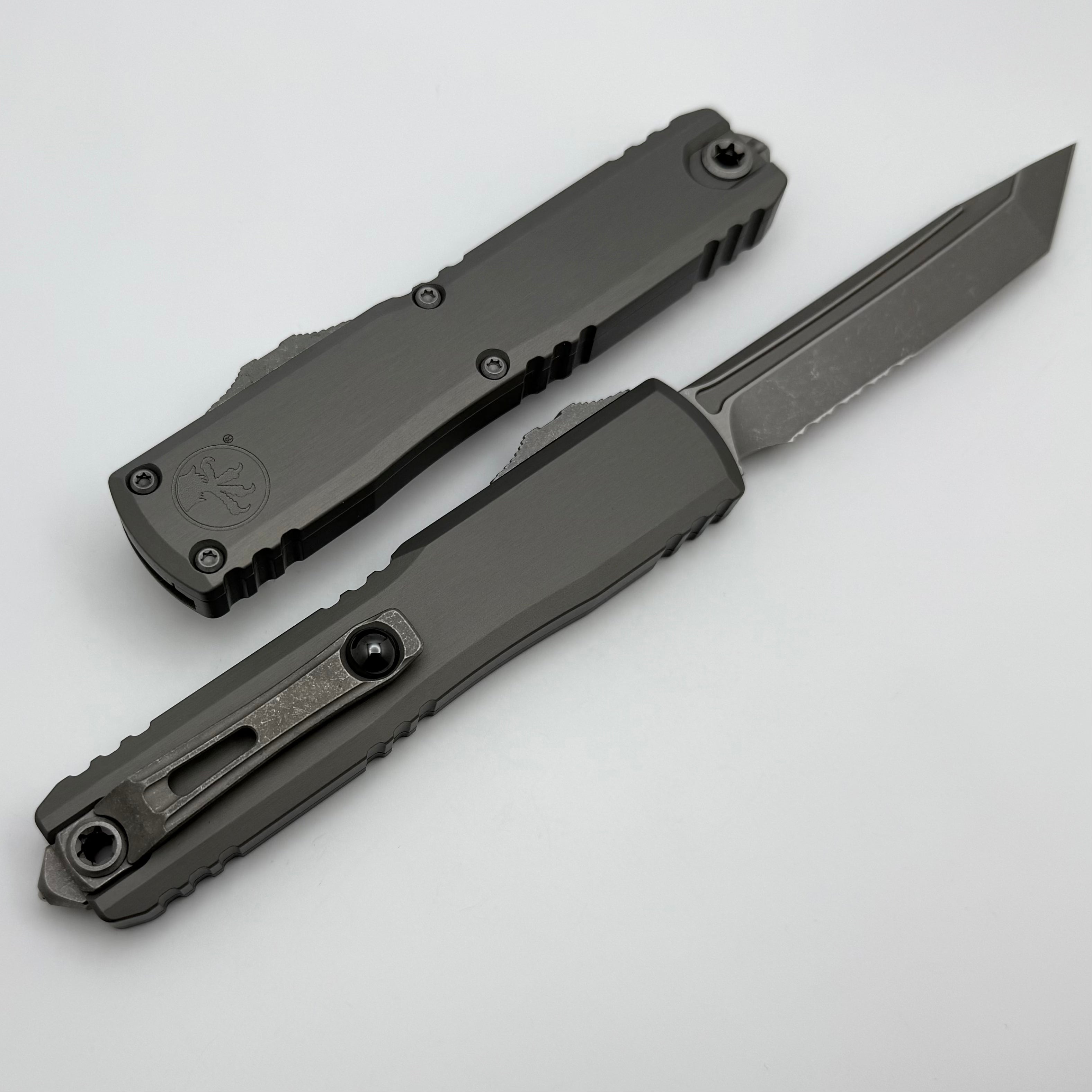 Microtech Ultratech ZBP Tanto Apocalyptic Partial Serrated Knife - Premium OTF EDC