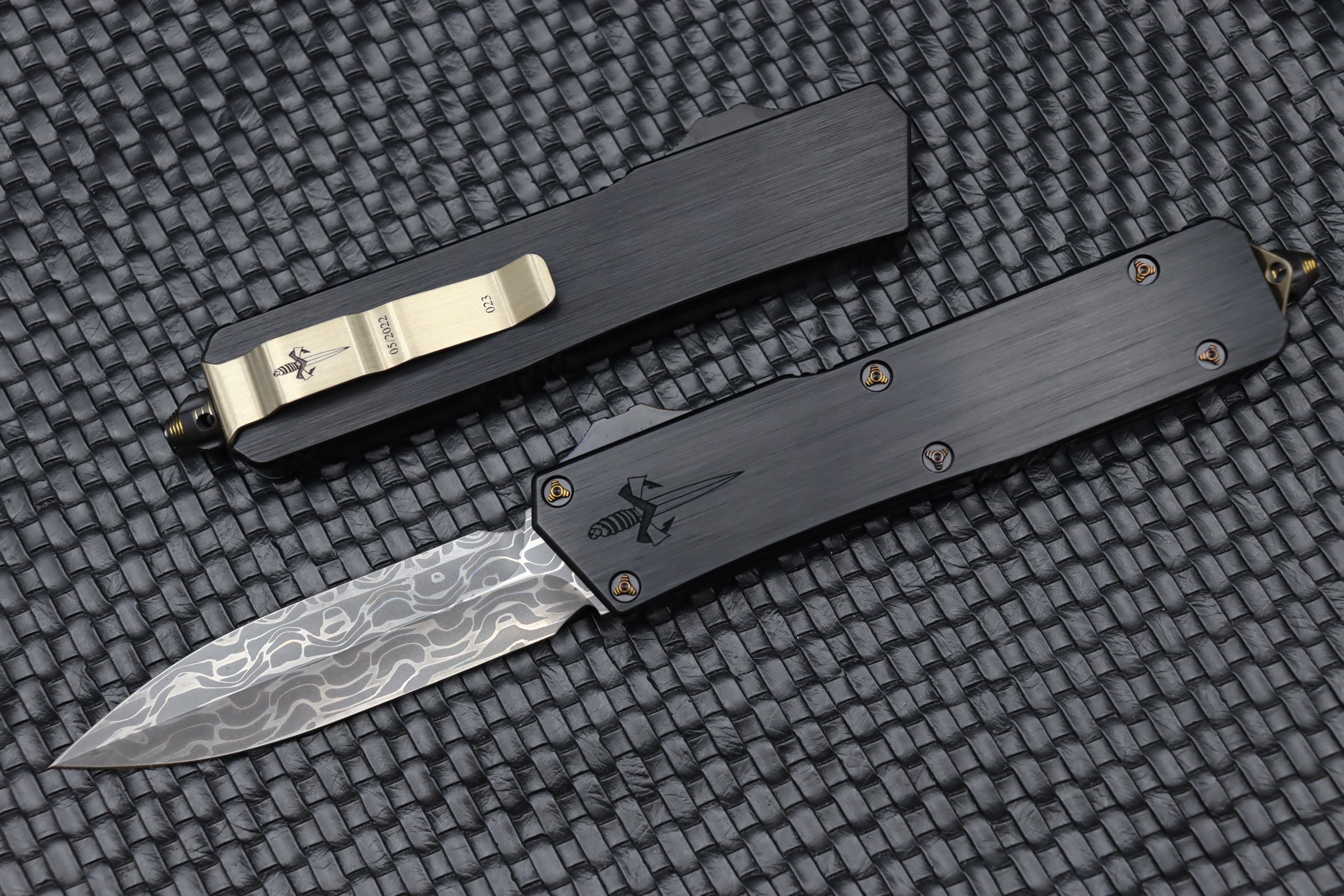 Premium Marfione Scarab II OTF Tactical Knife - Vegas Forge Vines & Roses Design