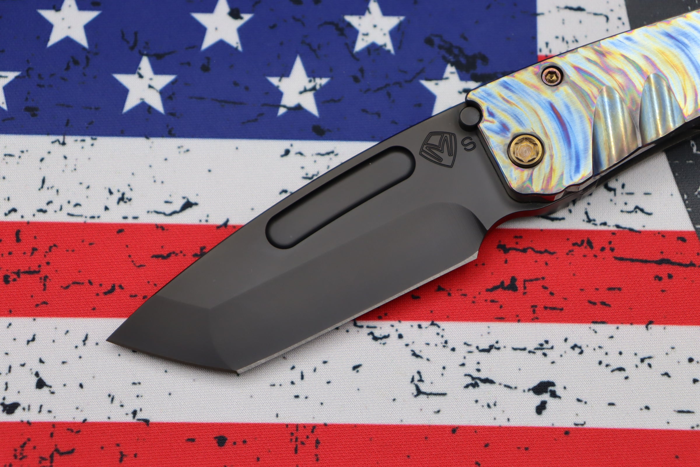 Medford Midi Marauder S35 Drop Point Knife - Premium PVD Finish & Tsunami Handle