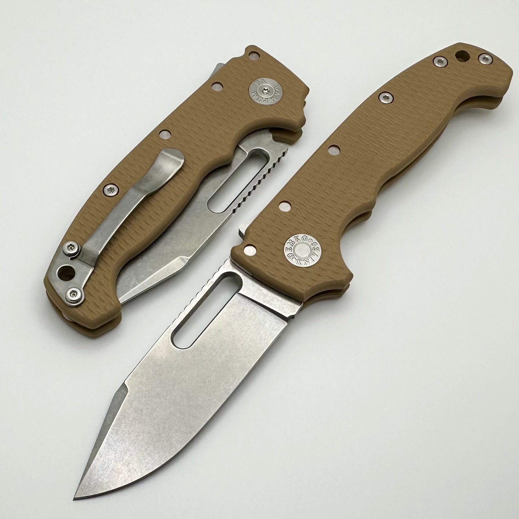 Premium Demko AD20S V2 Clip Point Knife - MagnaCut Steel & Brown G-10 Handle