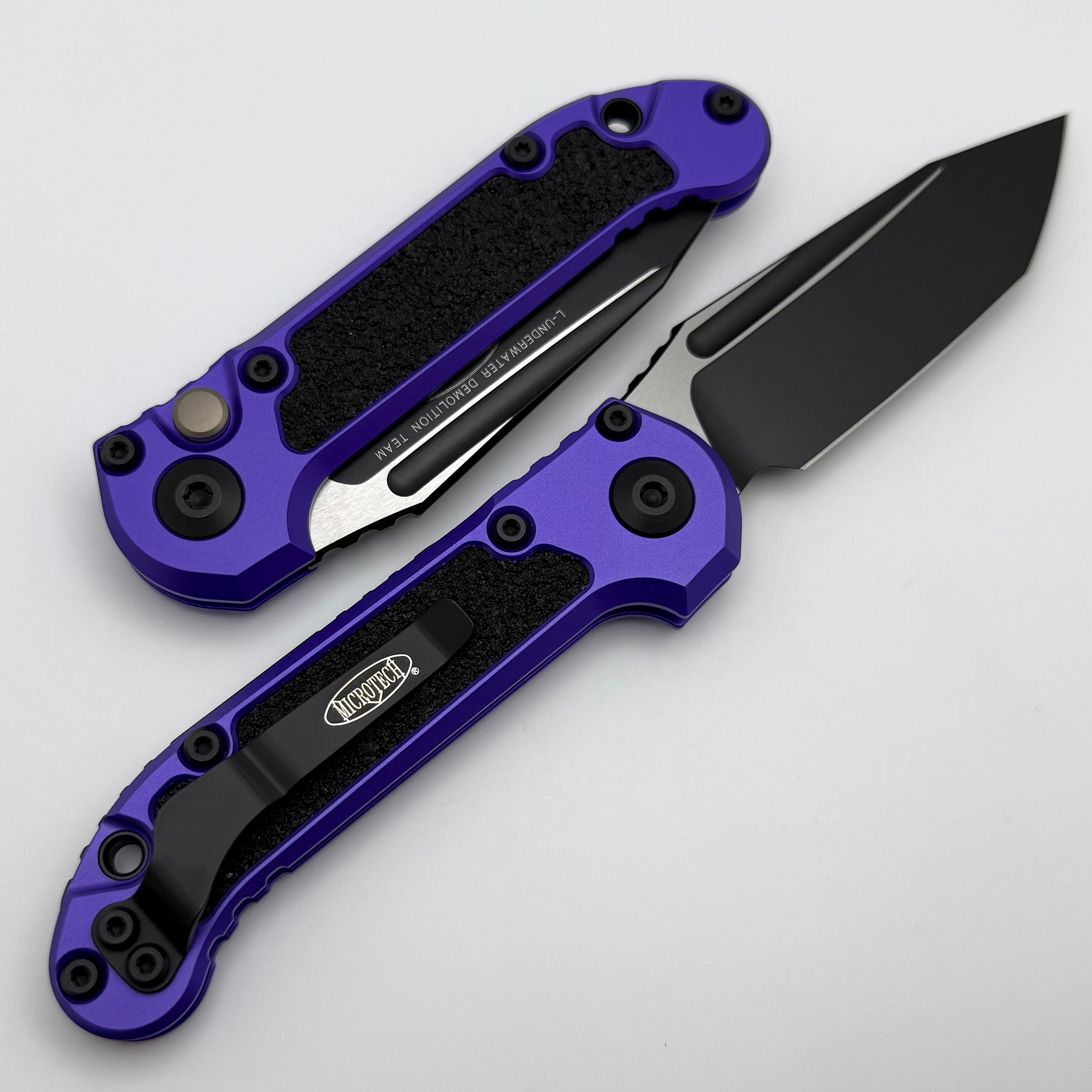 Microtech Premium LUDT Gen III Tactical Knife - Black Tanto Blade & Purple Handle