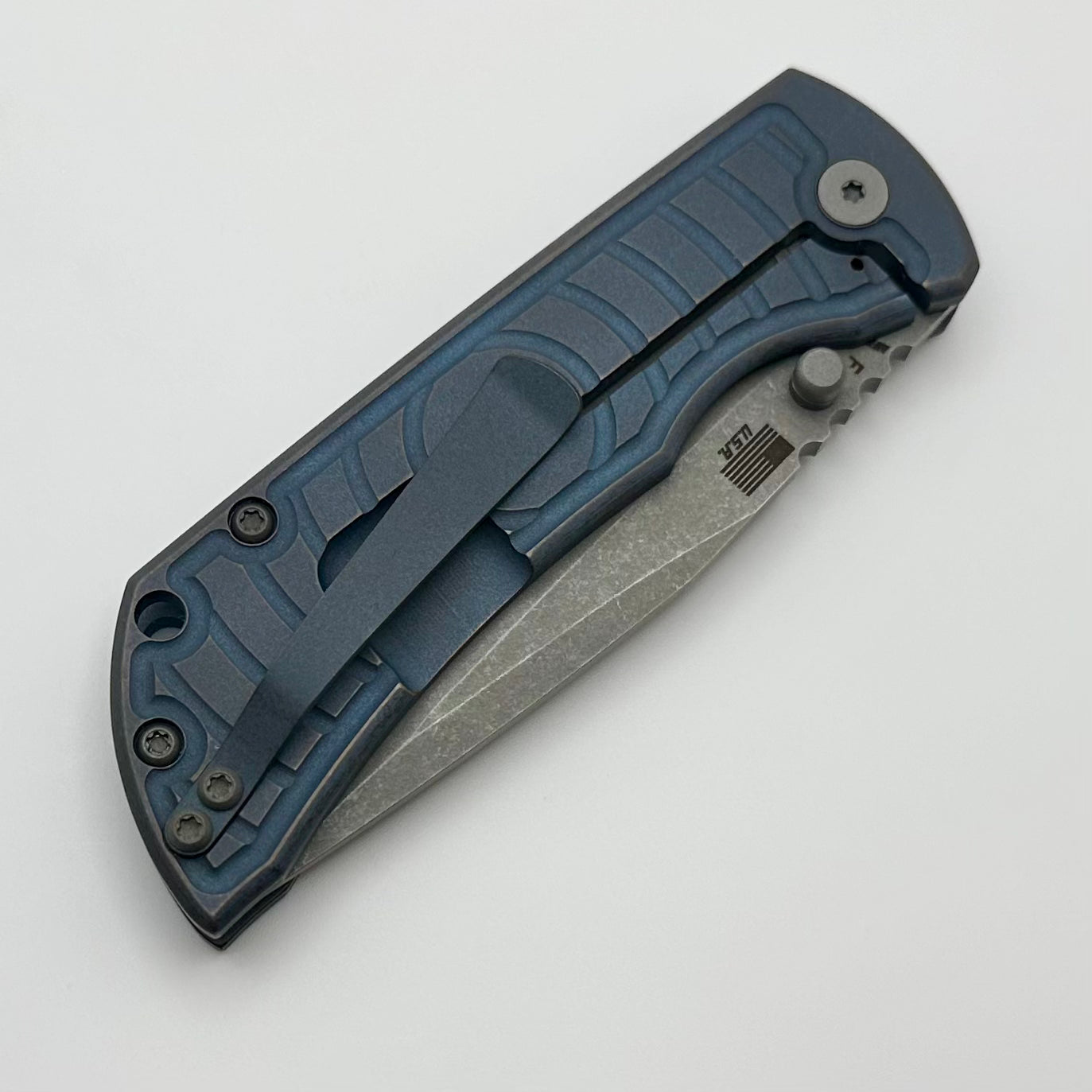 McNees Performance Machined MAC 2 3.5 - Ultimate EDC Knife with Blue/Bronze Shockwave & Atomic MagnaCut Gen 2