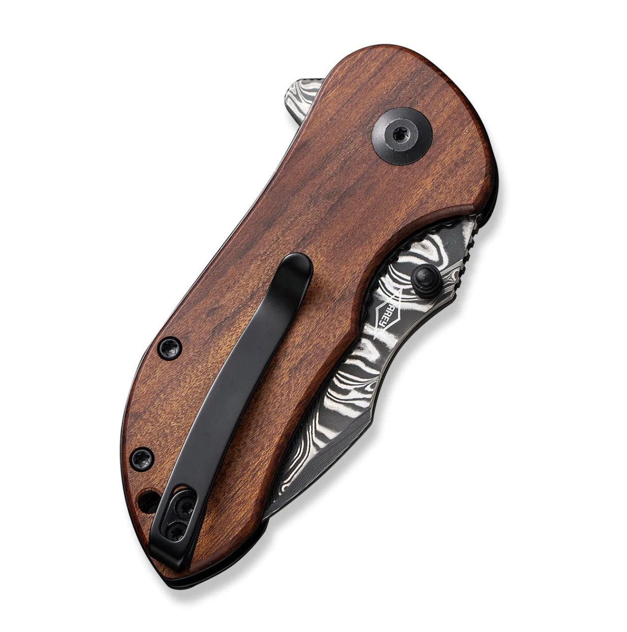 Civivi Gordo Premium Damascus Folding Knife with Guibourtia Wood Handle