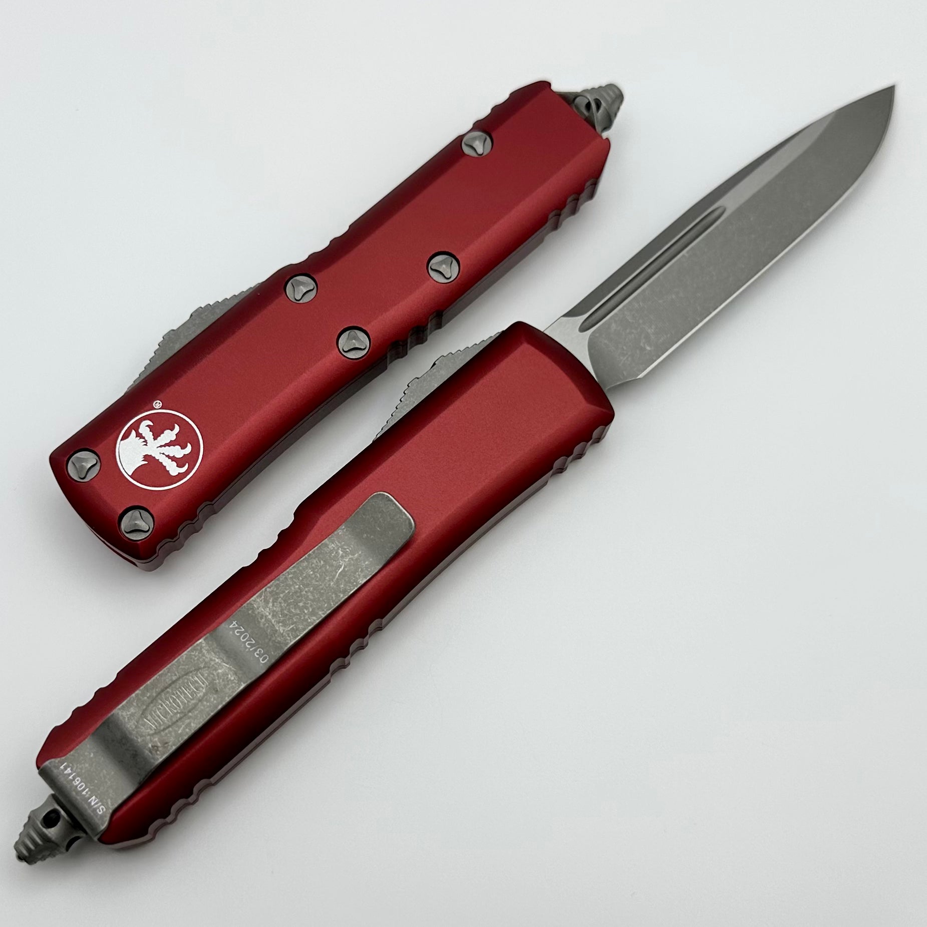 Microtech UTX-85 Apocalyptic EDC Knife - Premium M390 Steel & Merlot Finish