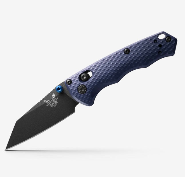 Benchmade Full Immunity Compact EDC Knife - Crater Blue Aluminum & CPM-M4 Blade