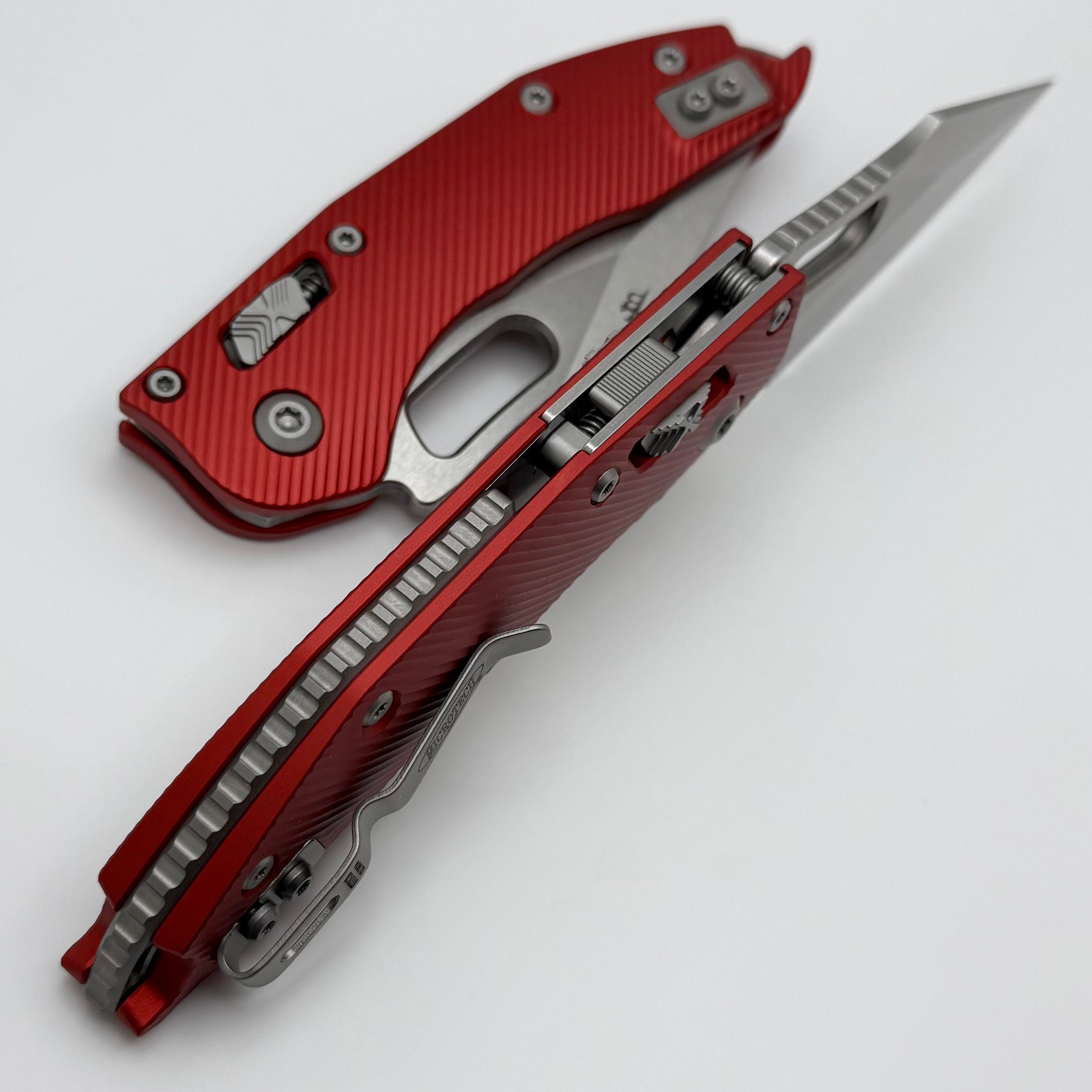 Microtech Stitch RAM LOK Knife - Premium Red Aluminum & M390MK Blade