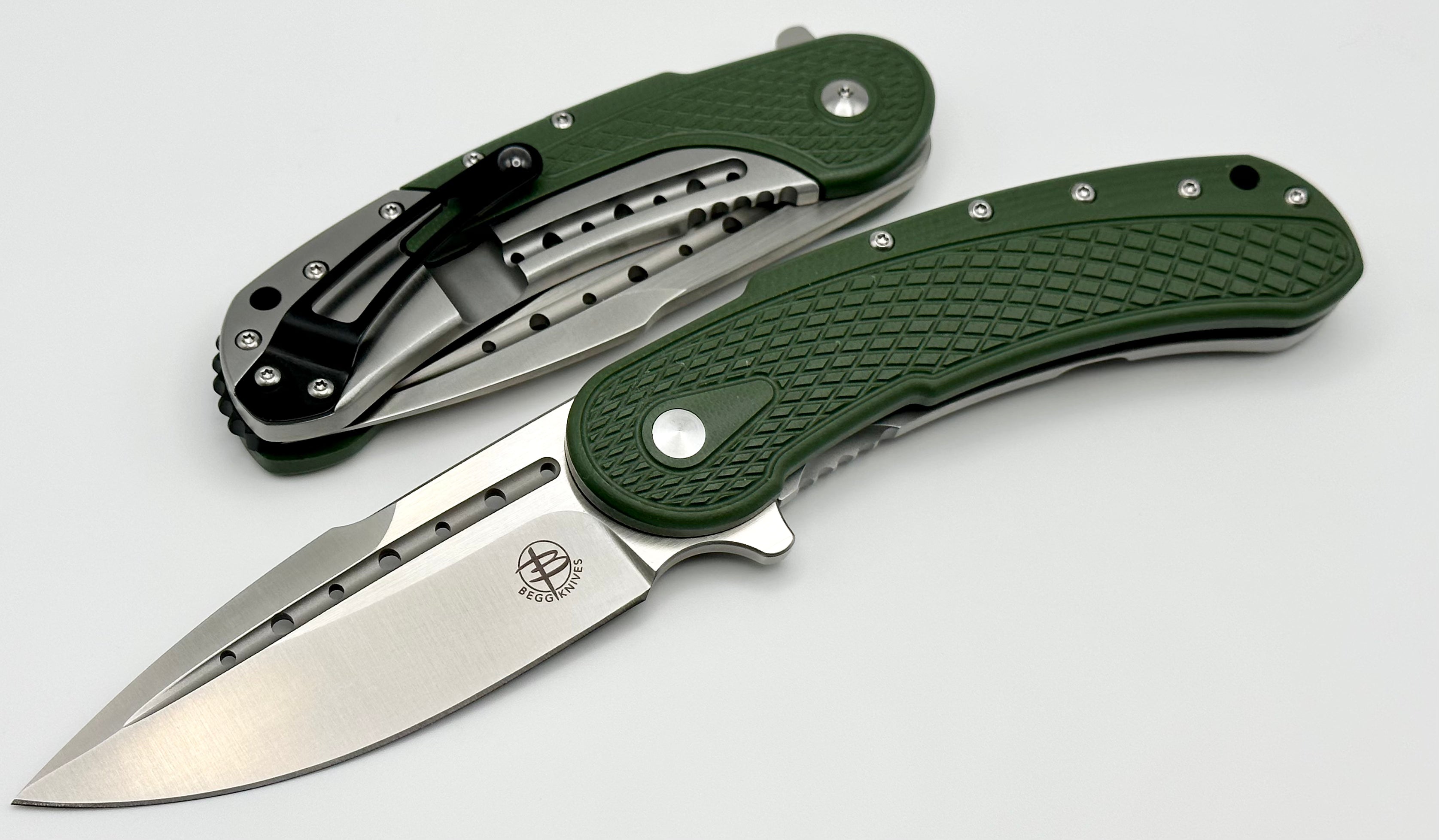 Begg Knives Bodega OD G-10 & D2 BG012 - Premium EDC Folding Knife