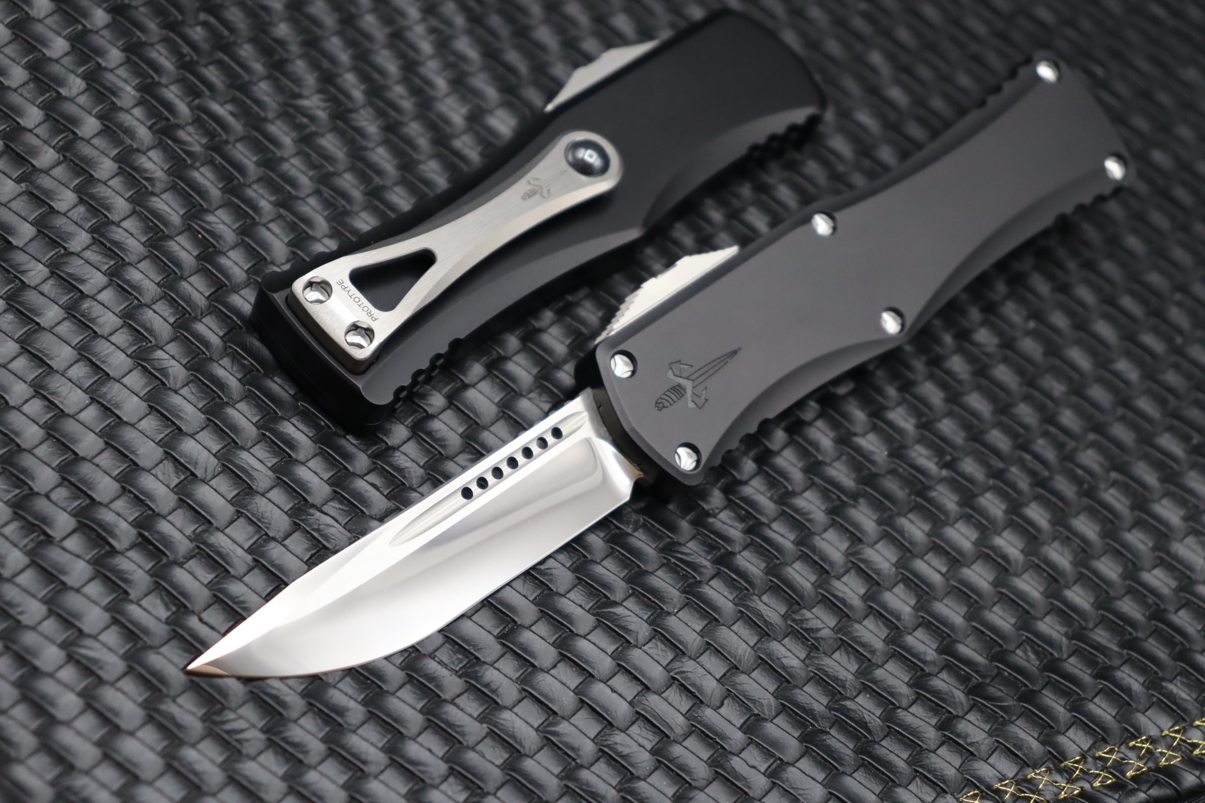 Premium Marfione Hera Prototype: Dual-Tone Diamond Wash Blade & Black Aluminum Handle