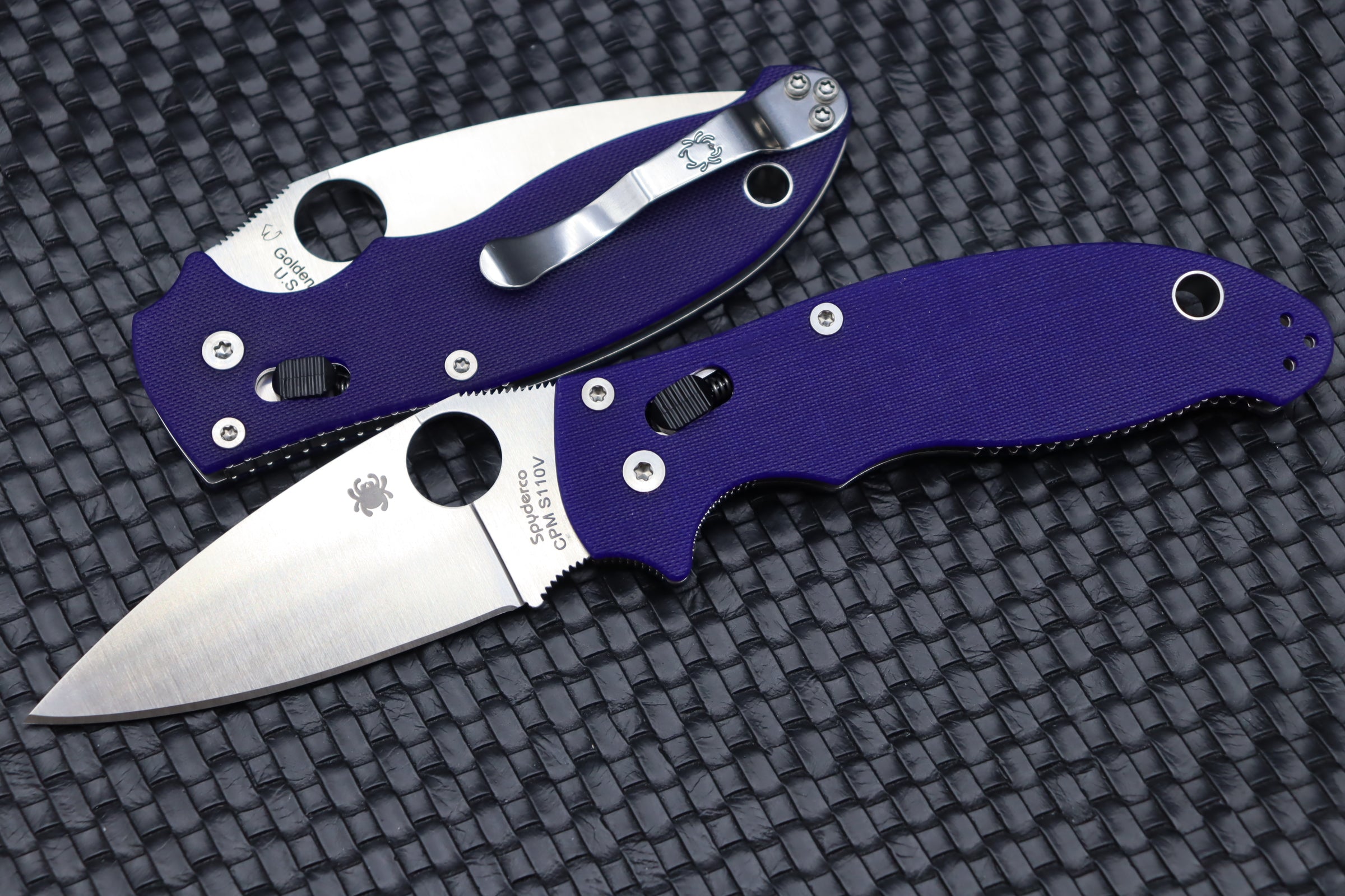 Spyderco Manix 2 Ultimate EDC Knife - Dark Blue G-10 & CPM S110V Steel