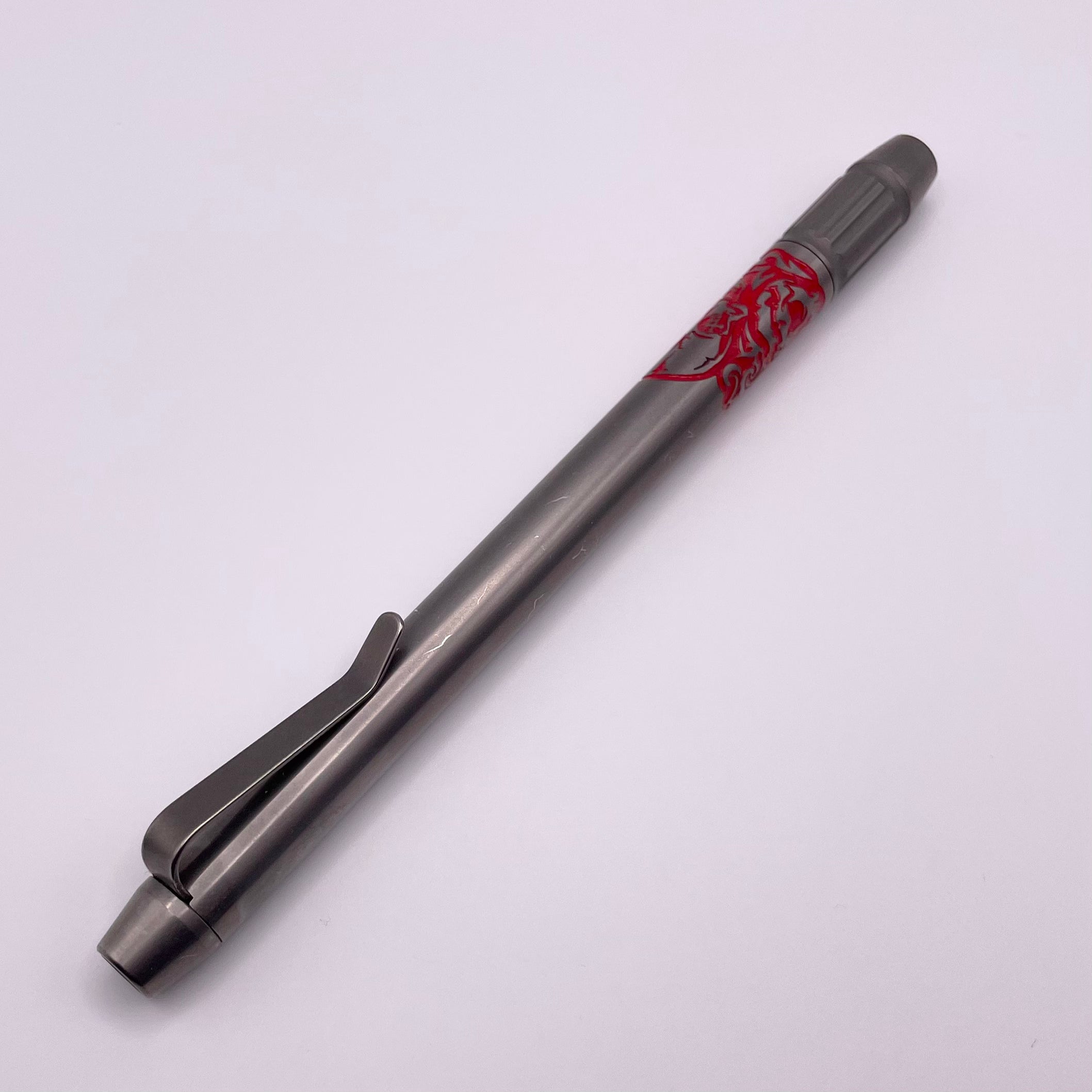 Premium Borka Ti2Design BoltLiner Pen - Red Skulls Edition (Pre-Owned)