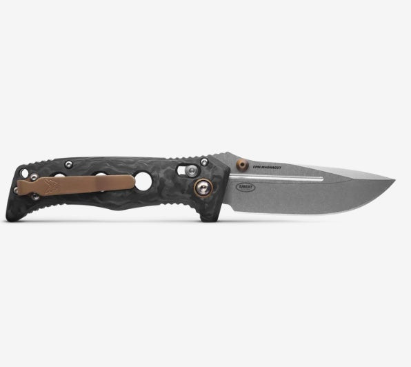 Premium Benchmade Mini Adamas - Marbled Carbon Fiber & MagnaCut 273-03