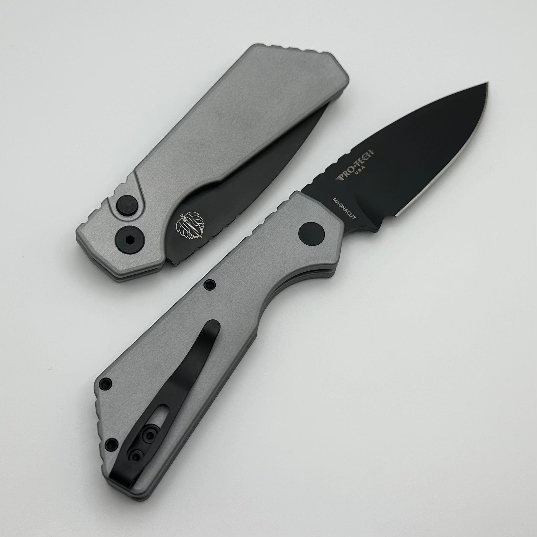 Ultimate Pro-Tech PT Plus: Premium Gray Aluminum Handle & DLC MagnaCut Blade PT203-GREY