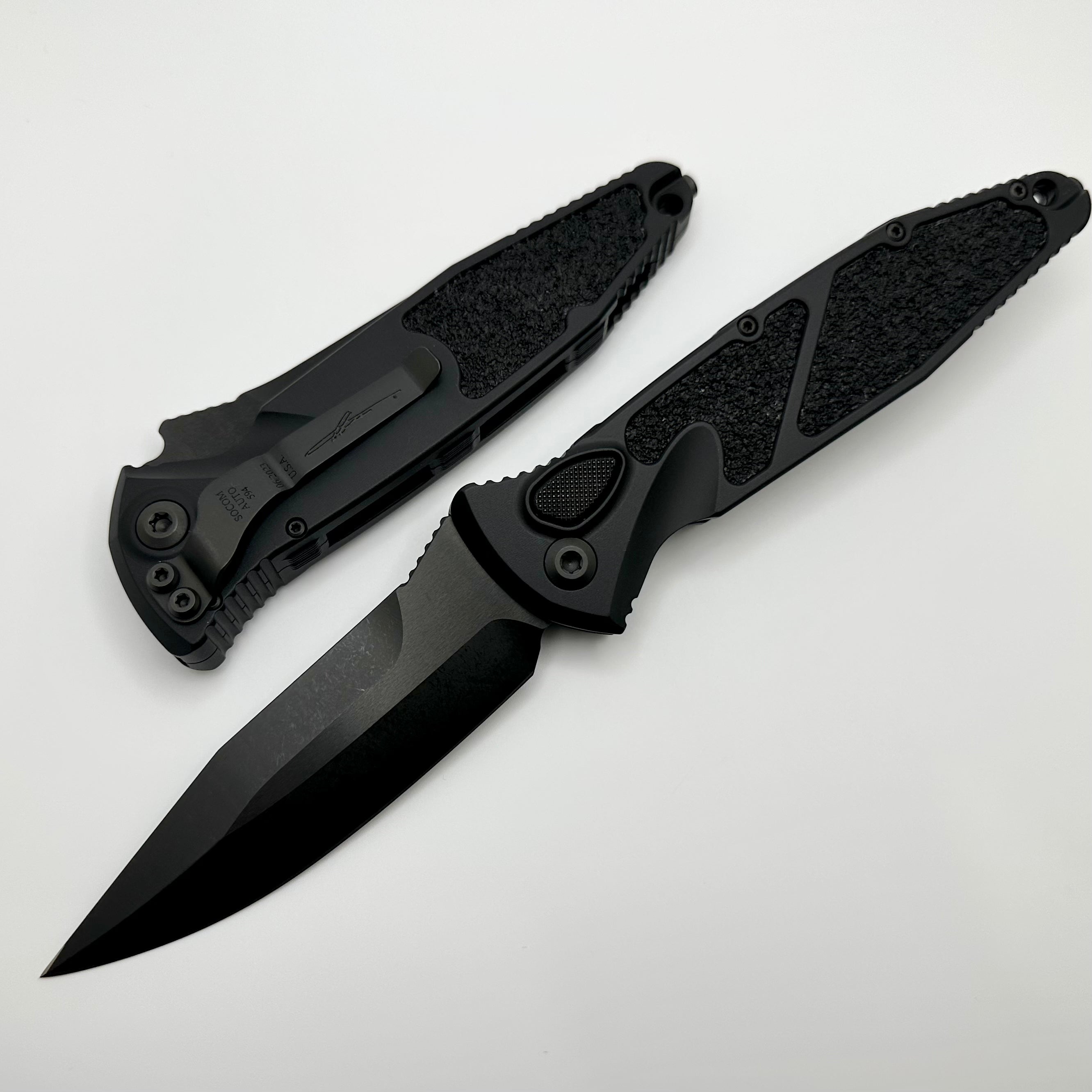 Microtech Socom Elite Shadow Tactical Knife - DLC Coated Spear Point Blade, Limited Edition