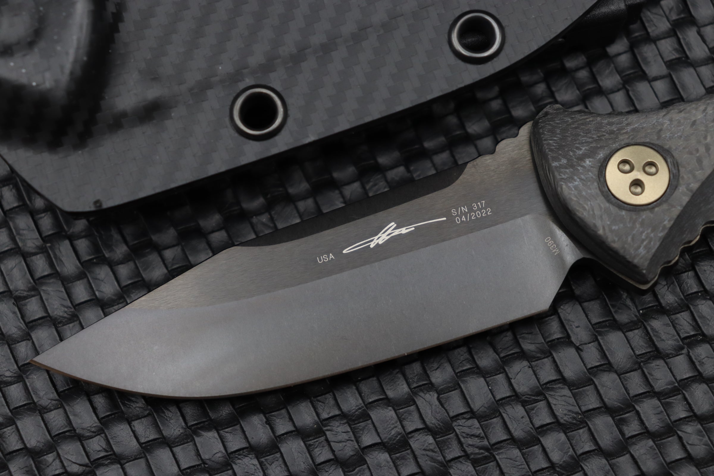 Microtech Socom Alpha Mini Tactical Knife - Black DLC & Carbon Fiber