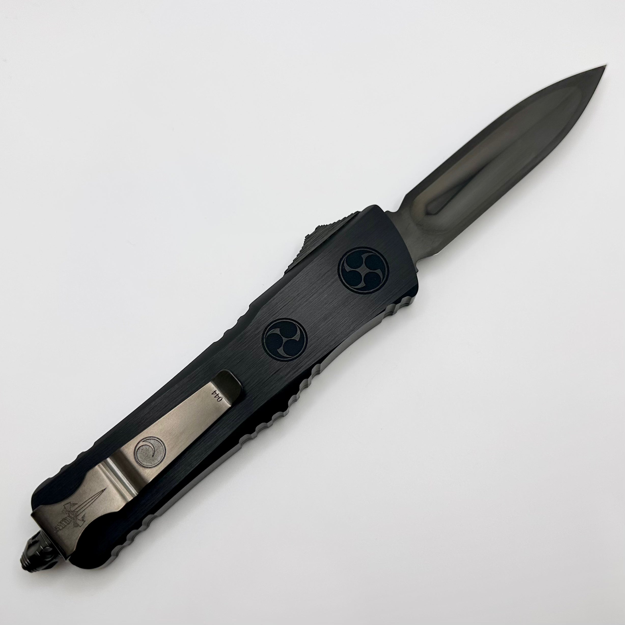 Premium Marfione Combat Troodon O-Yari DLC Double Edge Knife with Carbon Fiber & Engraved War Crests