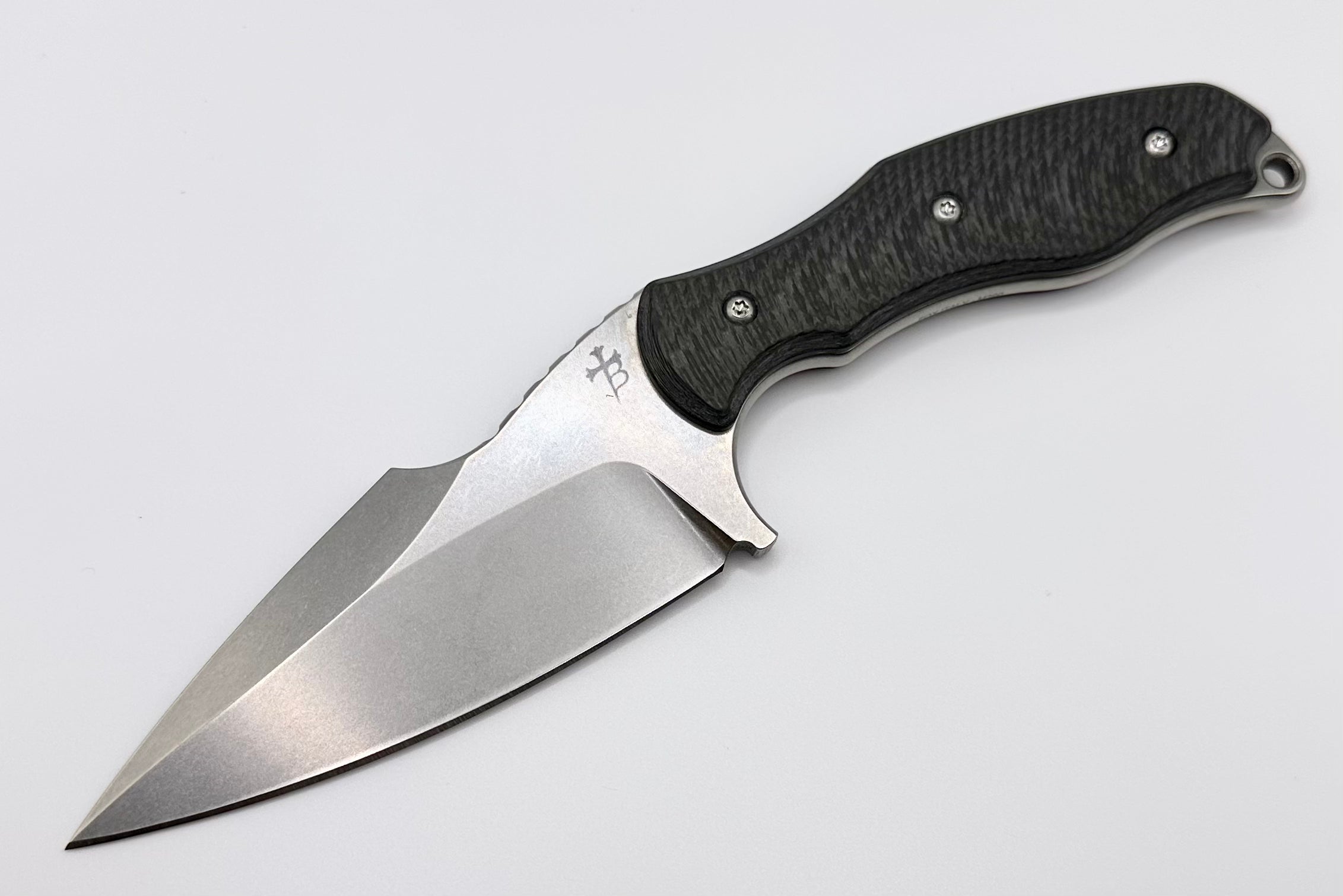 Premium Borka Blades SB1 Fixed Blade Knife - M390 Stonewash & Carbon Fiber