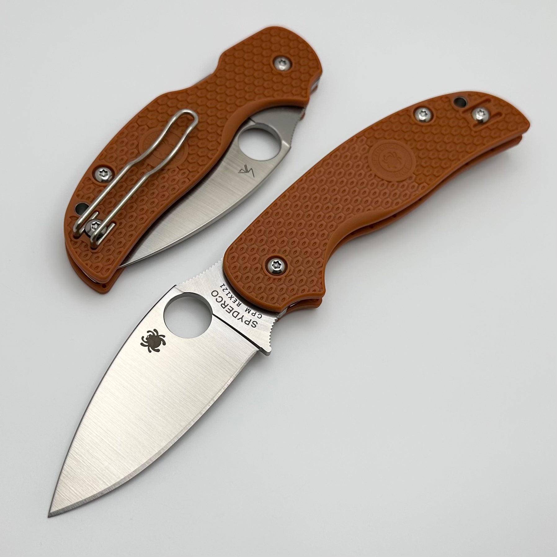 Spyderco Sage 5 Lightweight Ultimate EDC Knife with Rex-121 Steel & Burnt Orange FRN Handle