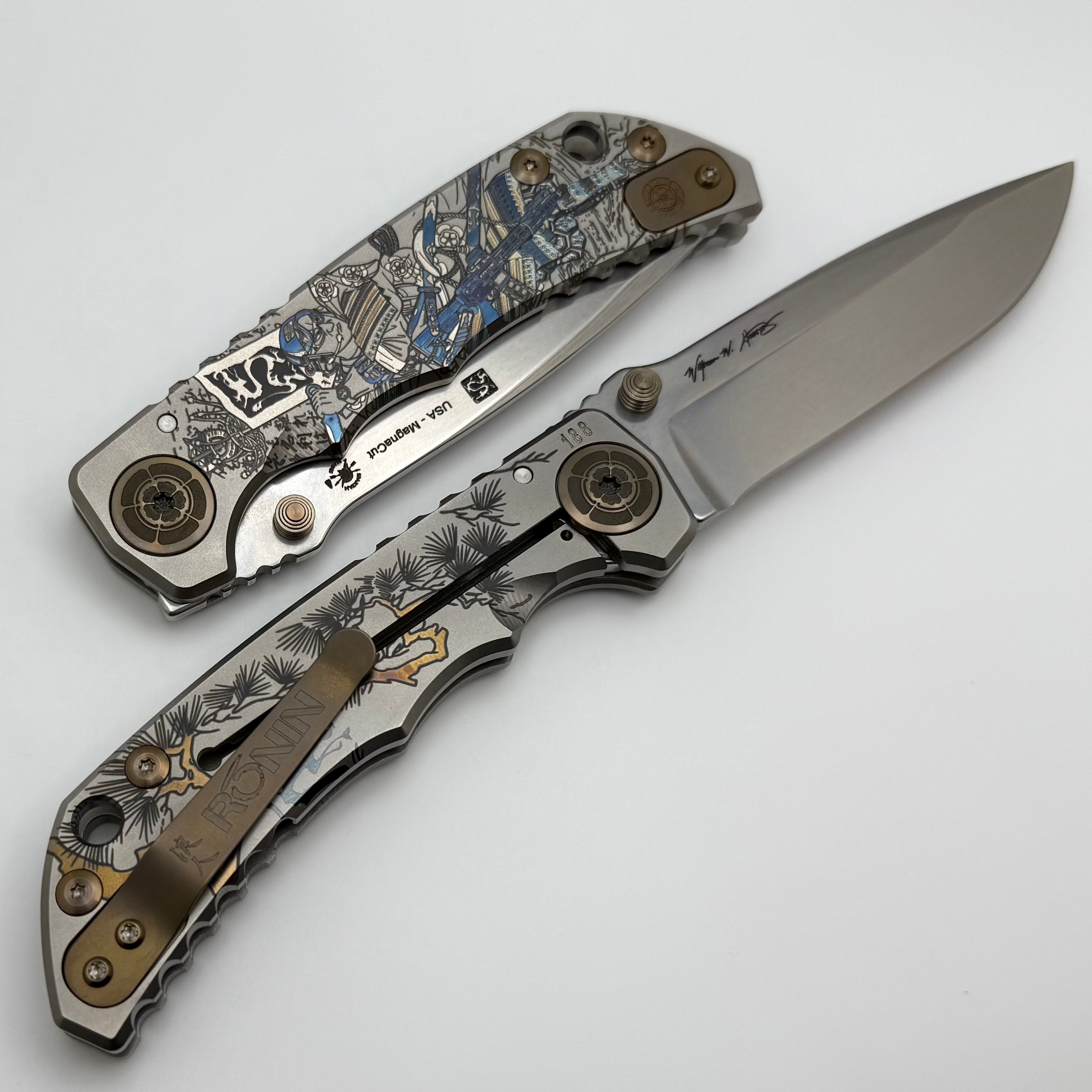 Premium Spartan-Ronin 'Gun Fighter' Edition Folding Knife with MagnaCut Blade