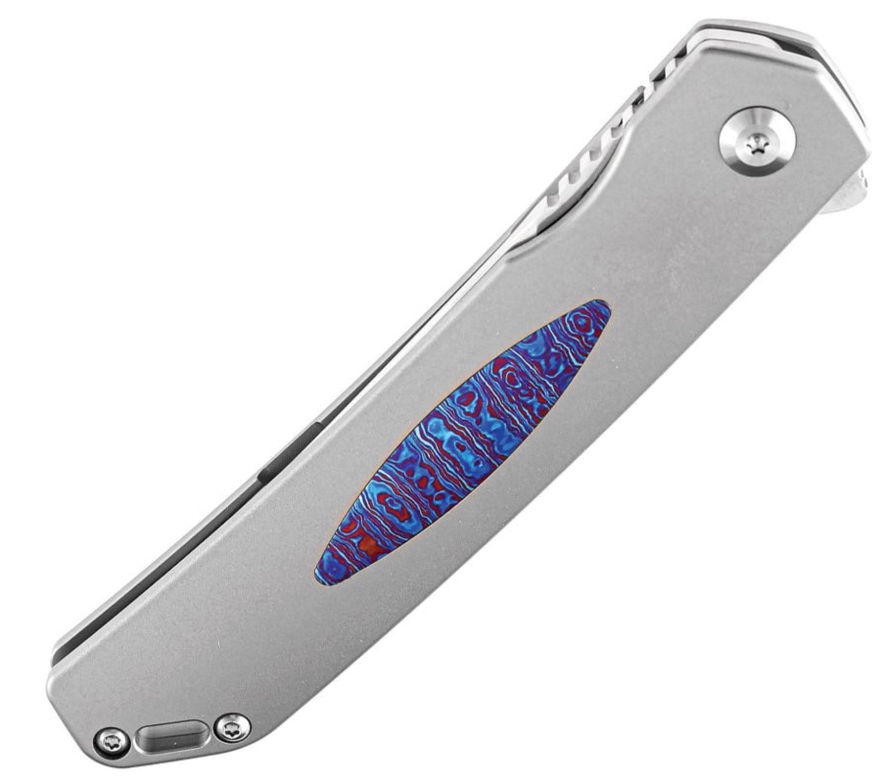 Kansept Premium Hazakura Titanium Framelock Knife with Timascus Inlay - Ultimate EDC Tool