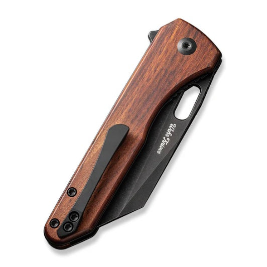 Premium Civivi Nugz Folding Knife with Guibourtia Wood Handles & Stonewash Finish