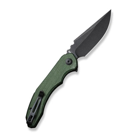 Civivi Bluetick Flipper Knife - Premium Green Micarta Handle & Black Stonewash Blade