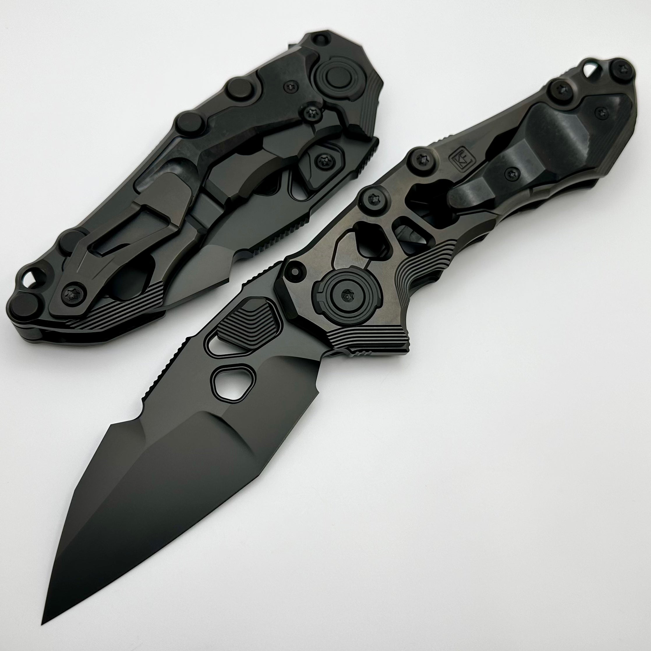 Premium CKF Traktor DLC Titanium/Carbon Fiber Knife with M390 Blade