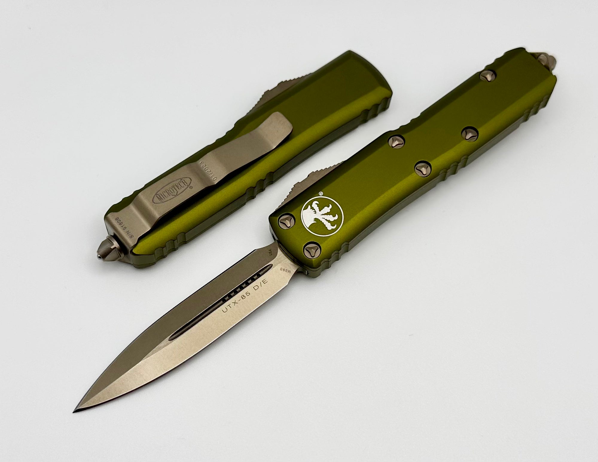 Microtech UTX-85 Premium EDC Knife - Bronze & OD Green