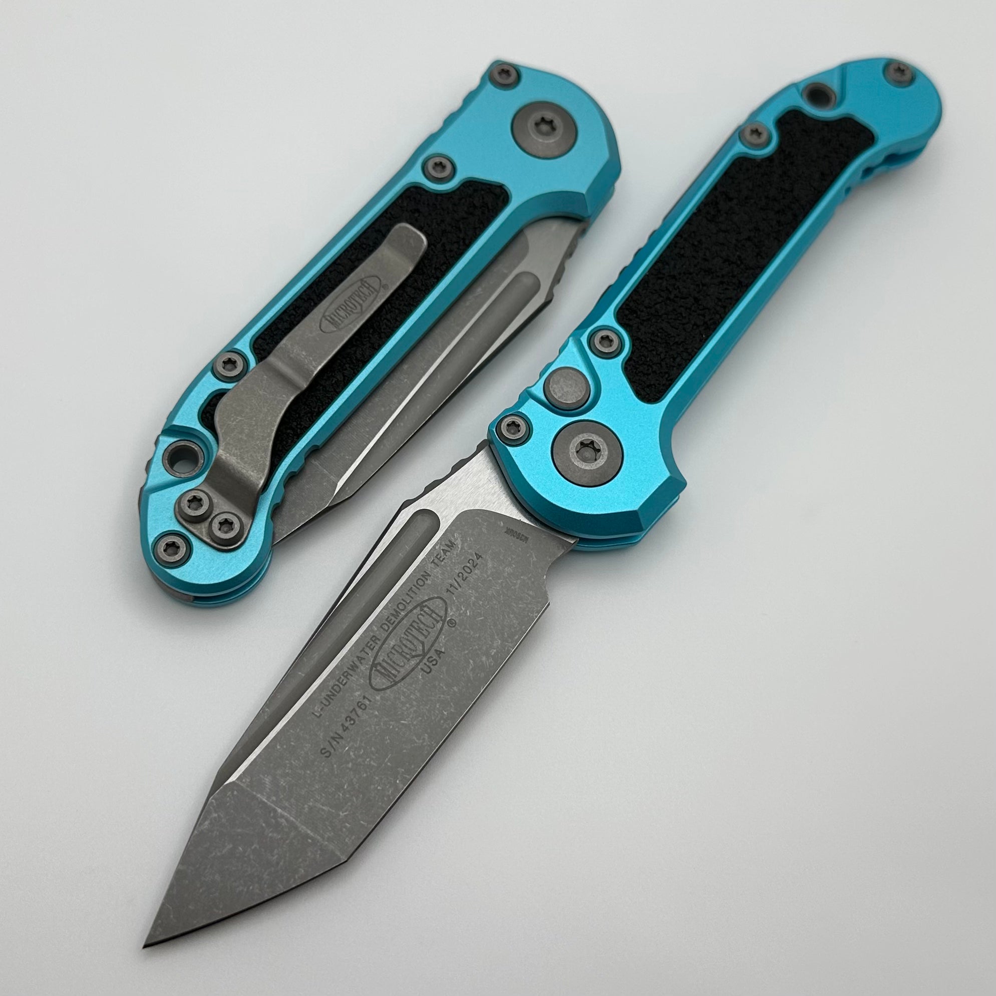 Premium Microtech LUDT Gen III Apocalyptic Tanto Knife with Turquoise Handle