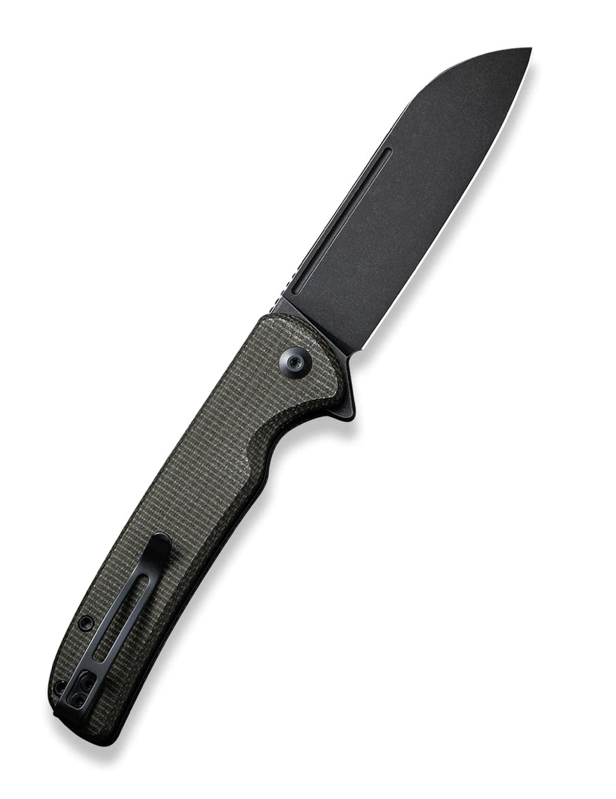 Civivi Chevalier Premium Button Lock Knife with Dark Green Micarta Handle