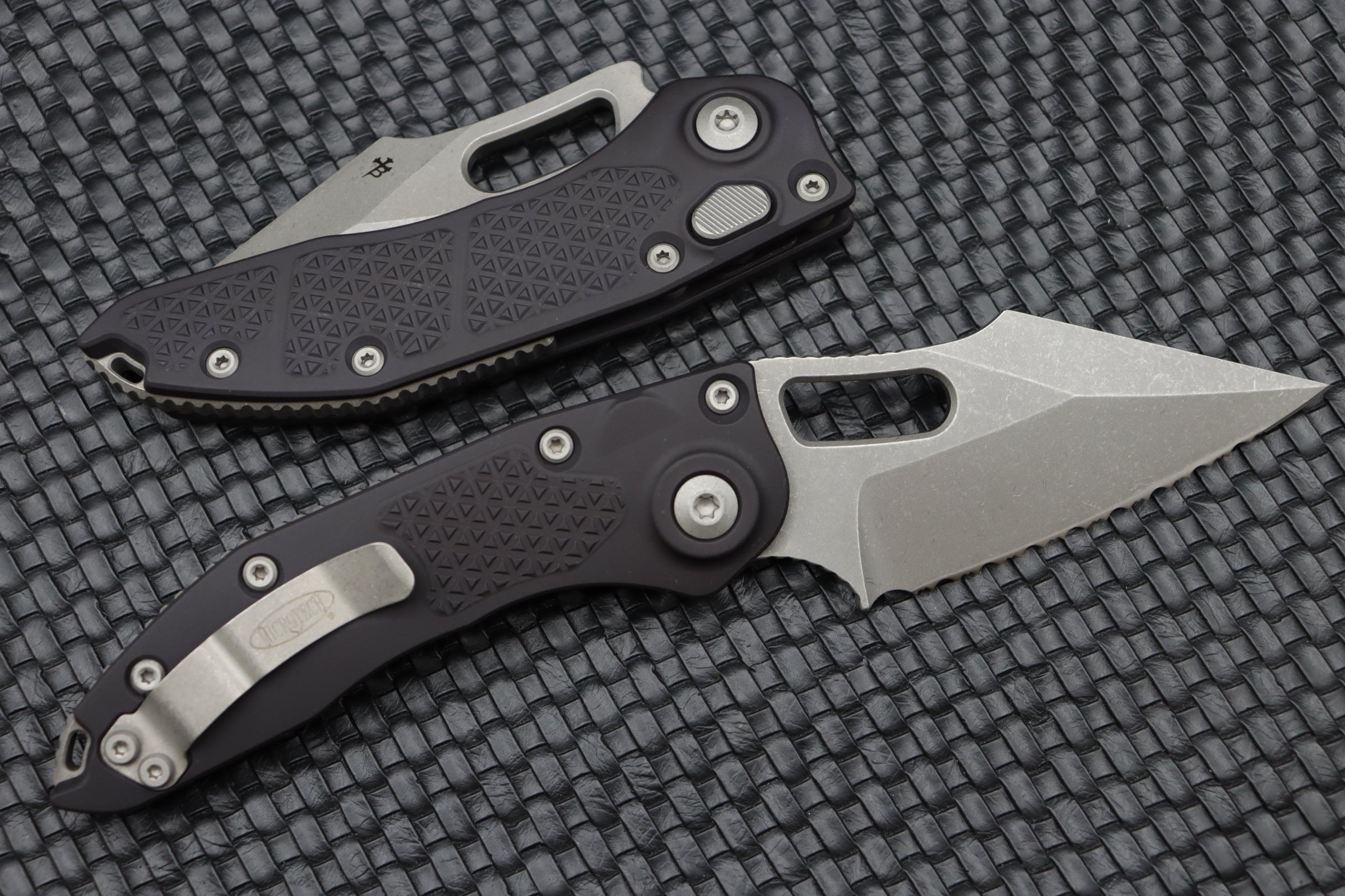Microtech Borka Stitch Fully Serrated Apocalyptic Standard 169-12AP - Premium Tactical Knife