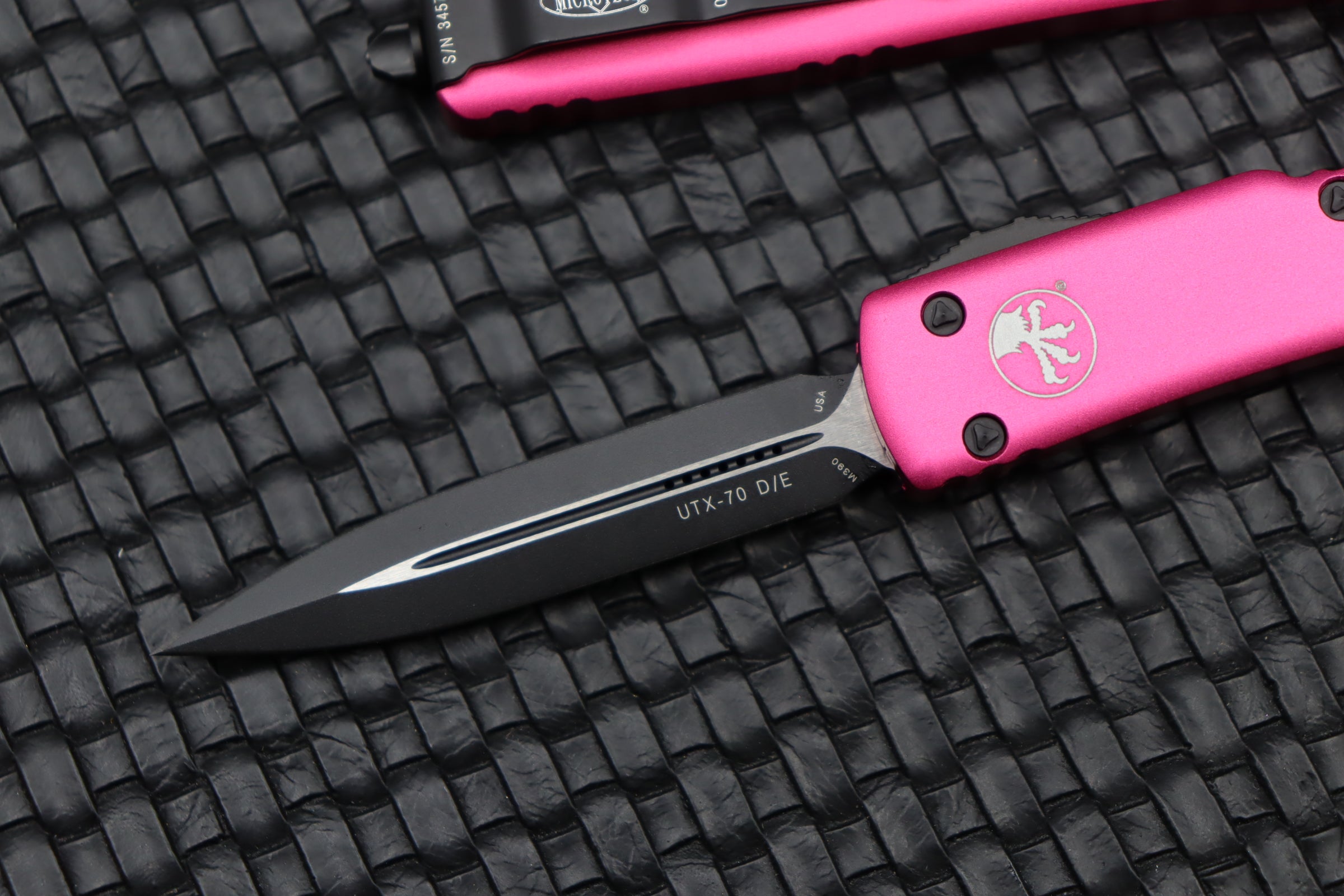 Microtech UTX-70 Premium Tactical Knife - Black & Pink Edition