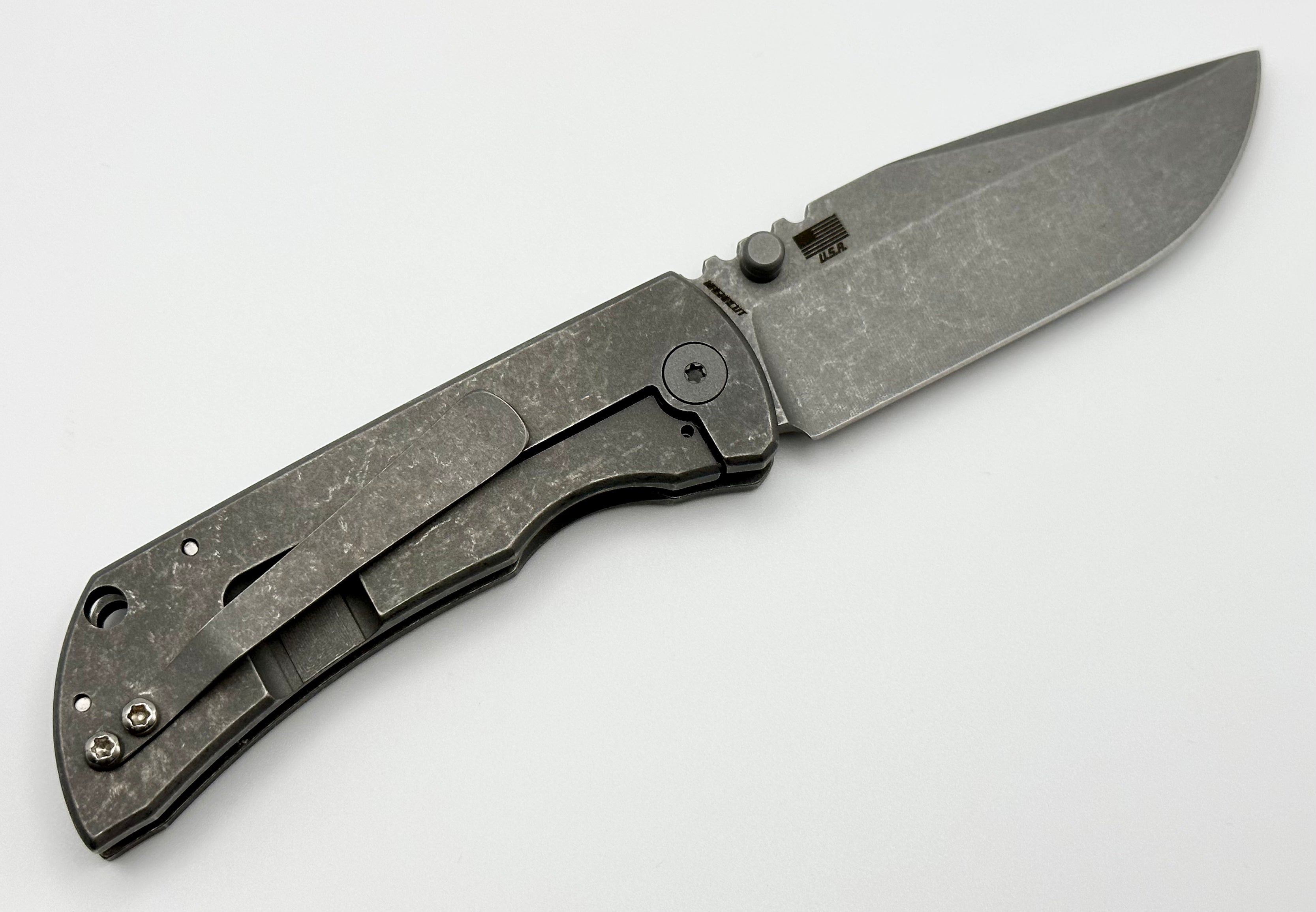 McNees Premium Machined Mac 2 3 Knife - Matte Stonewash Atomic